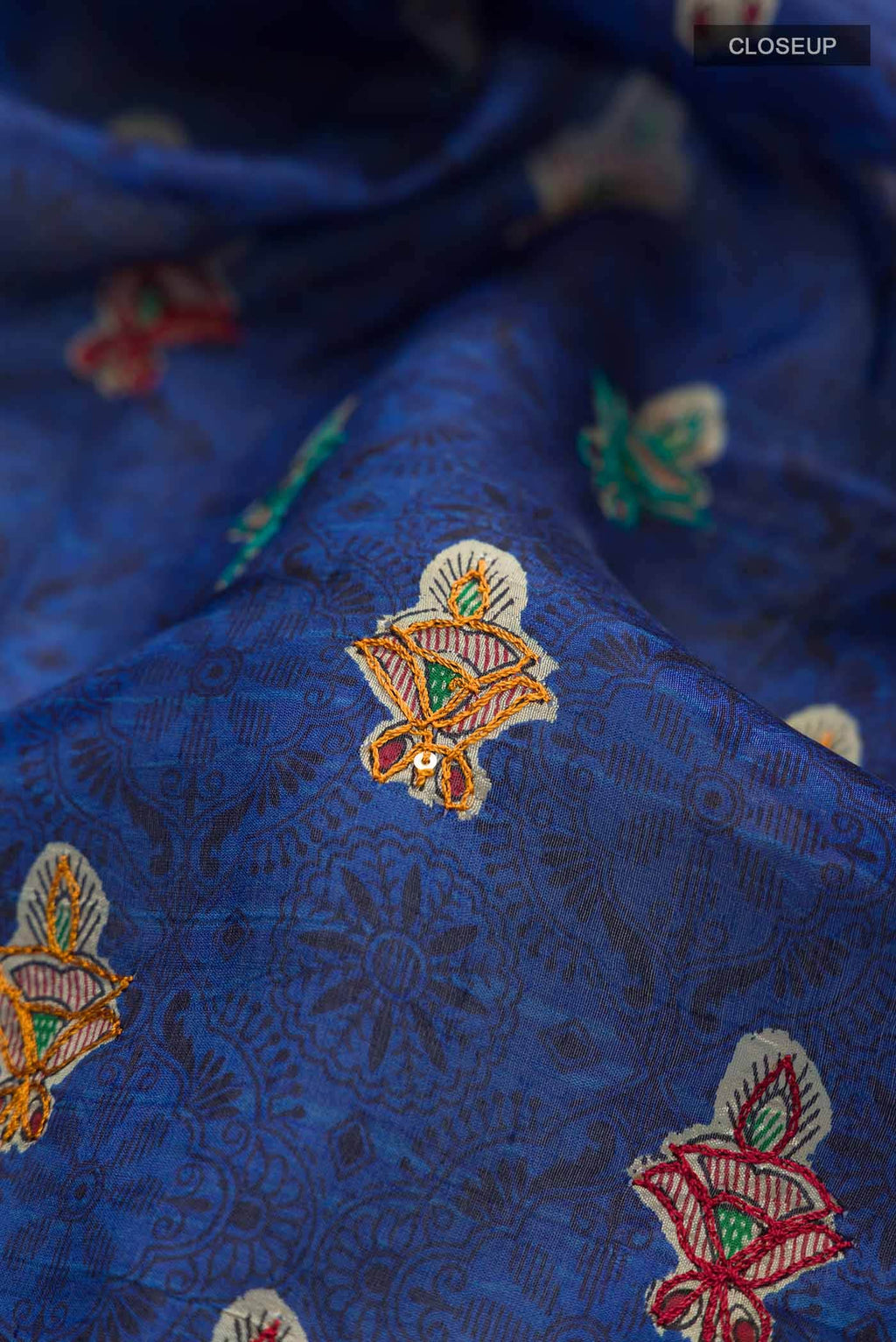 Blue Raw Silk Saree