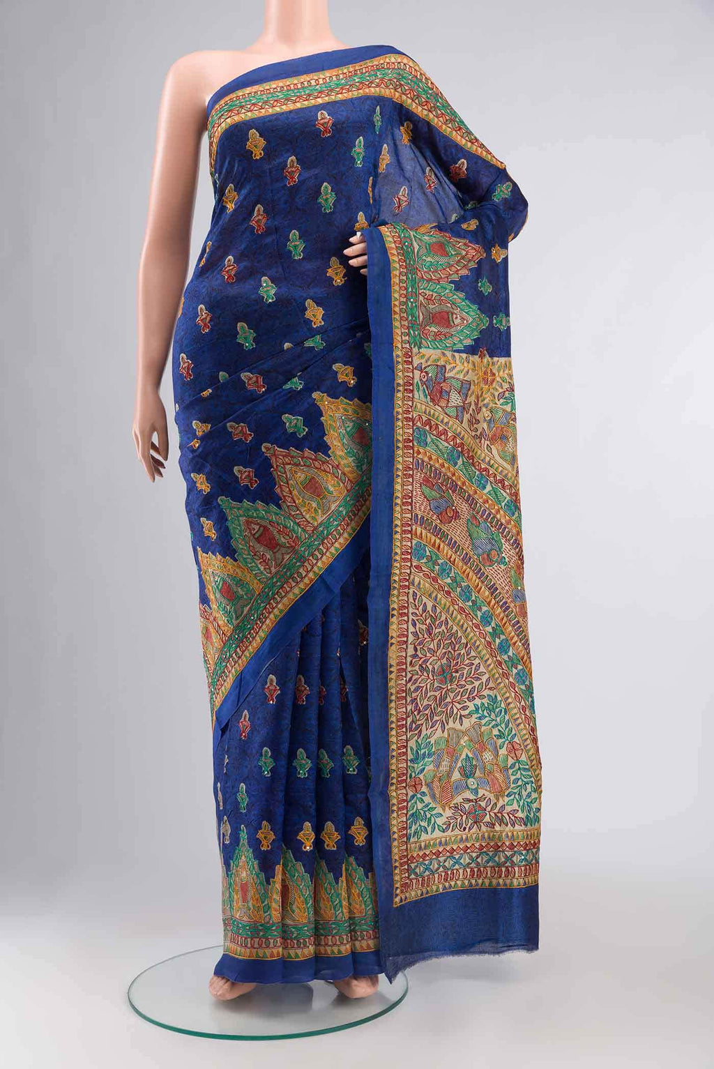 Blue Raw Silk Saree