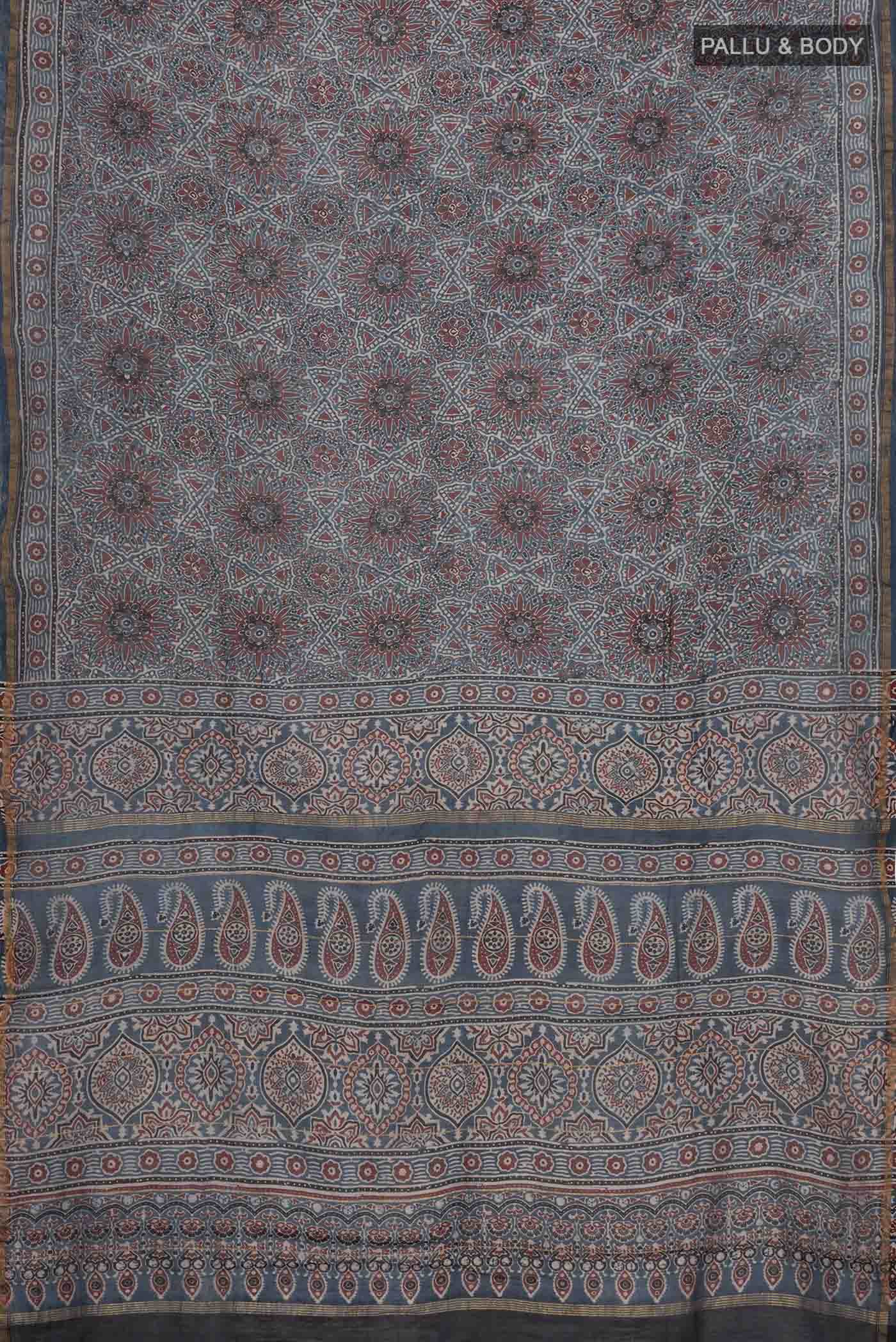 Blue Chanderi Silk Cotton Saree