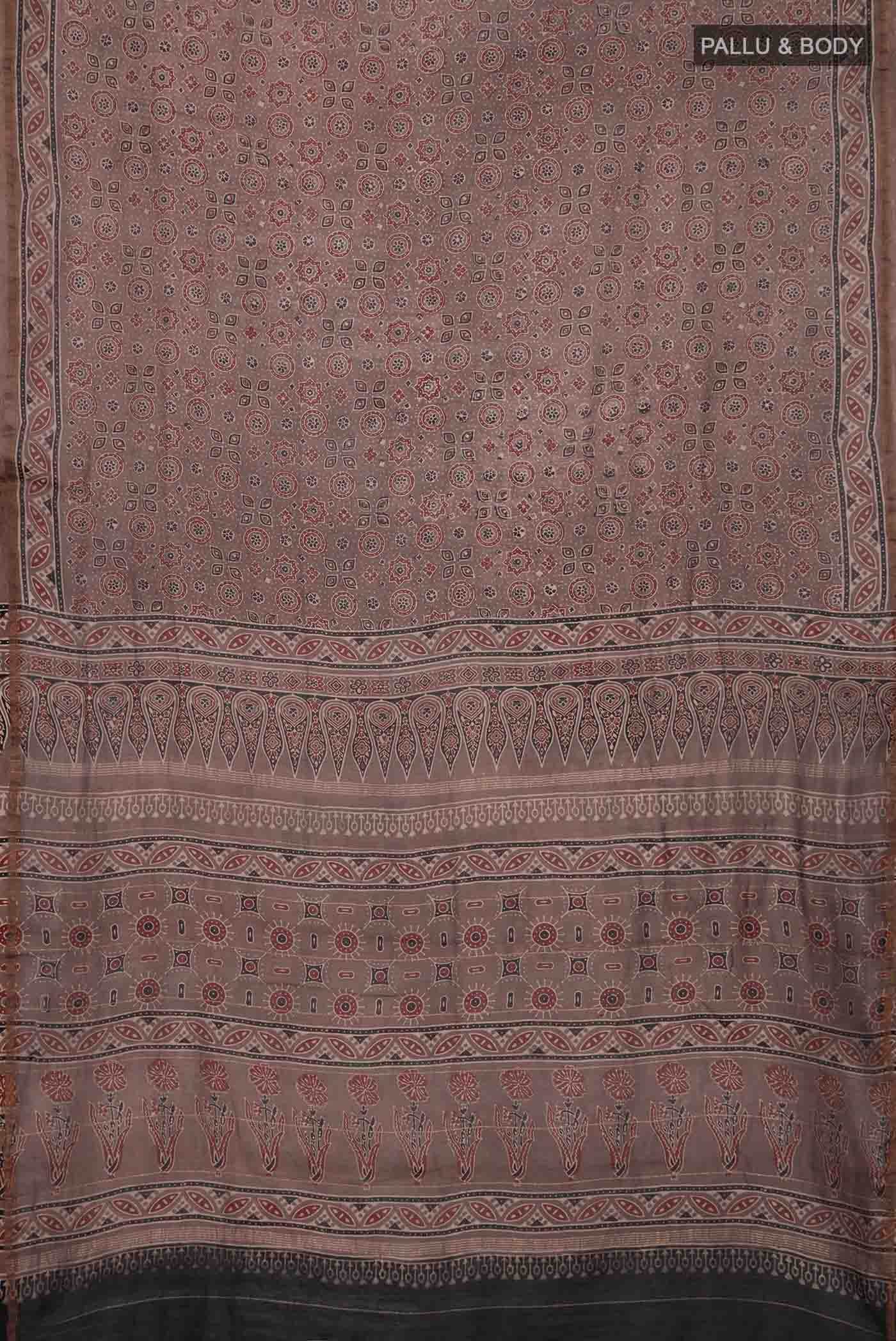Mauve Chanderi Silk Cotton Saree