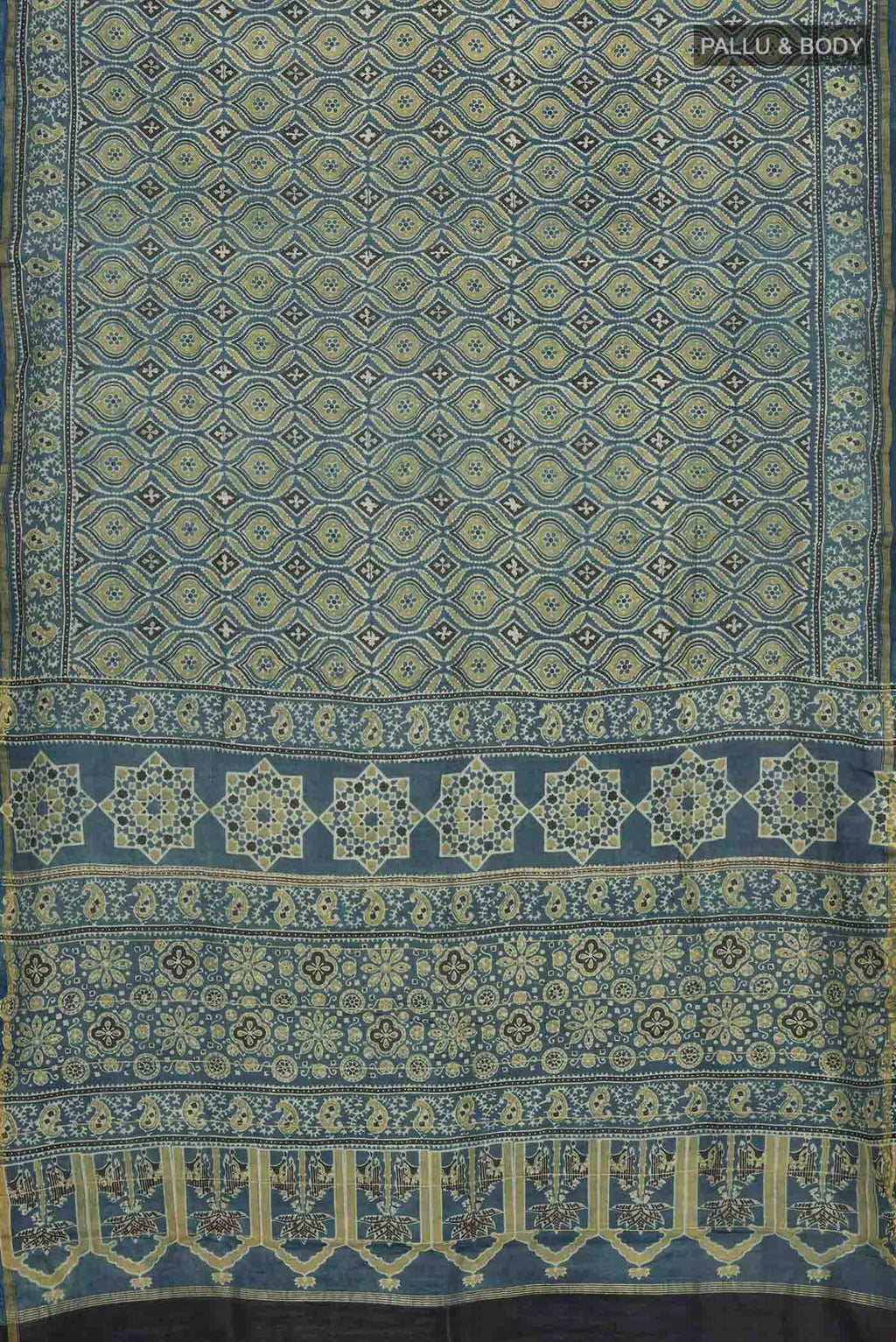 Blue Chanderi Silk Cotton Saree
