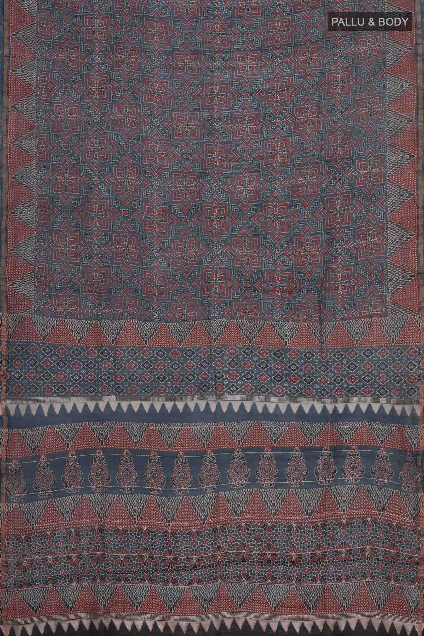 Blue Chanderi Silk Cotton Saree