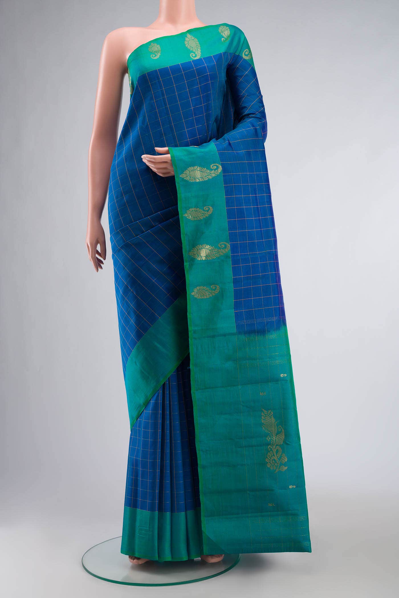 Blue Kanchipuram Silk Saree
