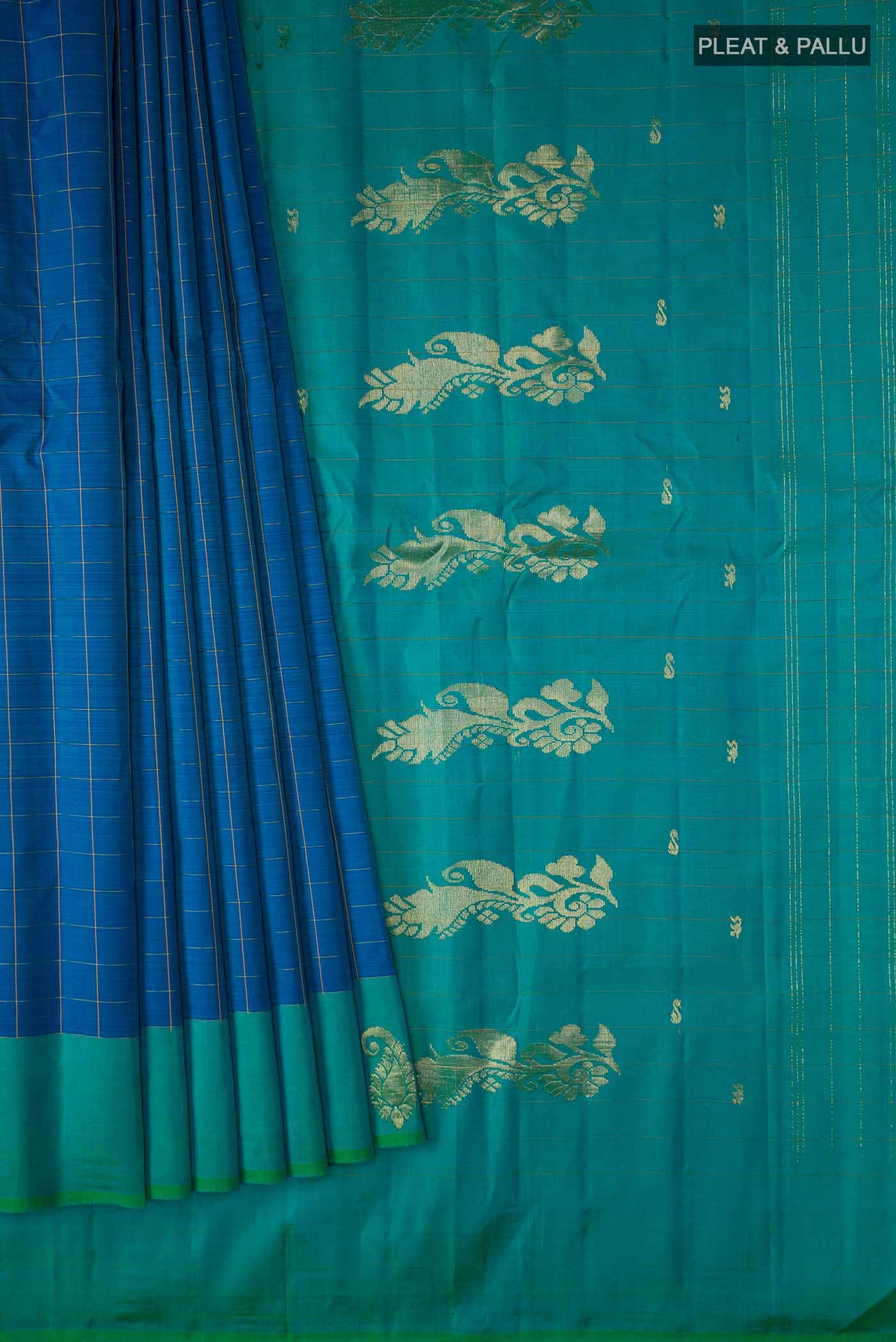 Blue Kanchipuram Silk Saree