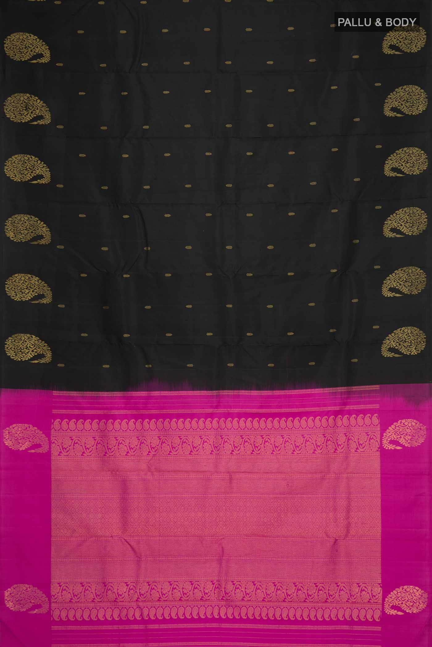Black Kanchipuram Silk Saree