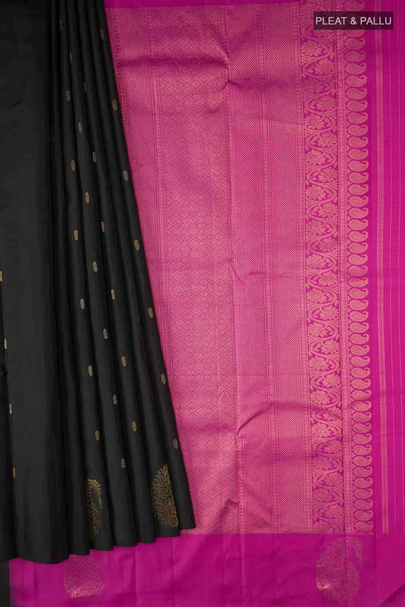 Black Kanchipuram Silk Saree