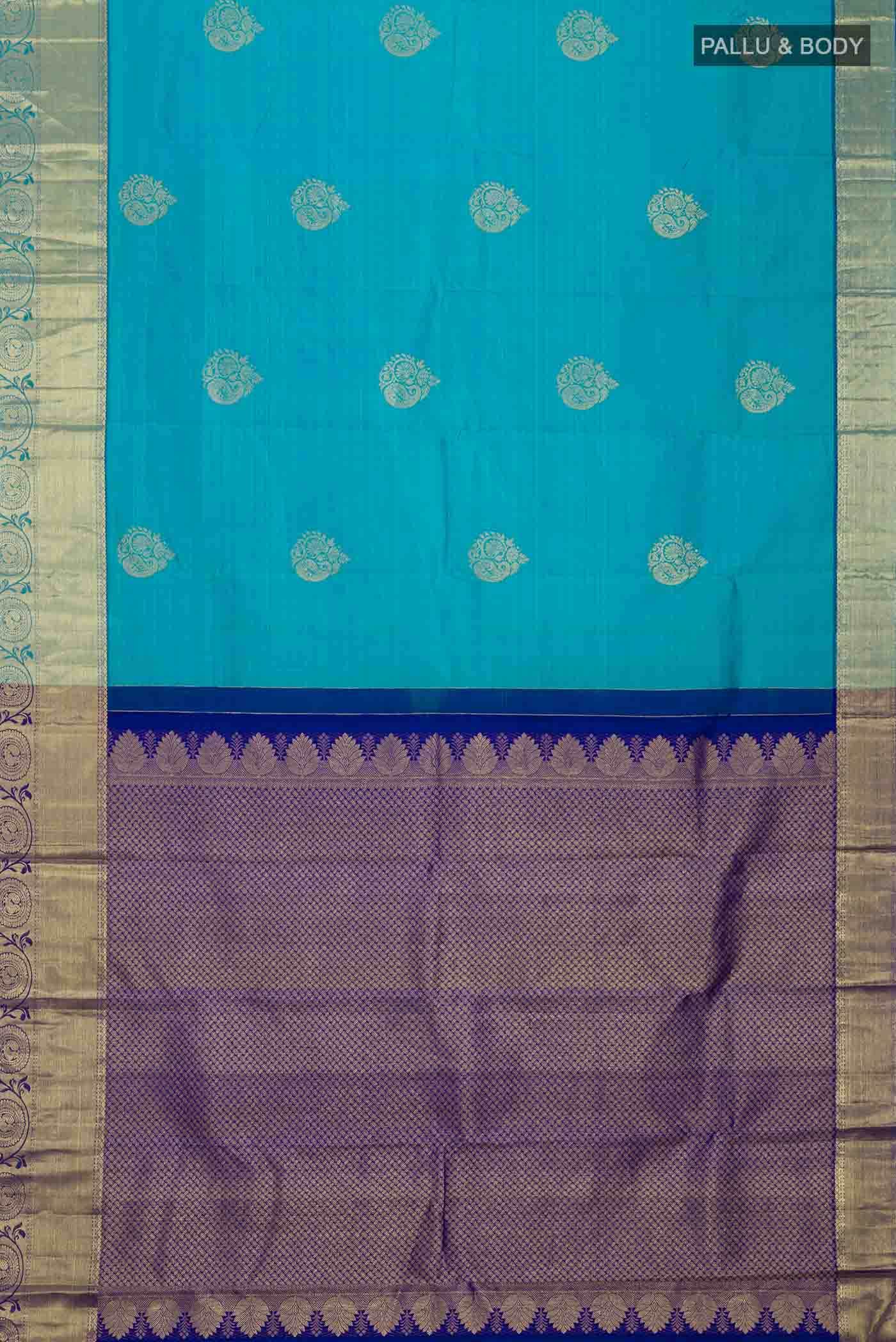 Blue Kanchipuram Silk Saree