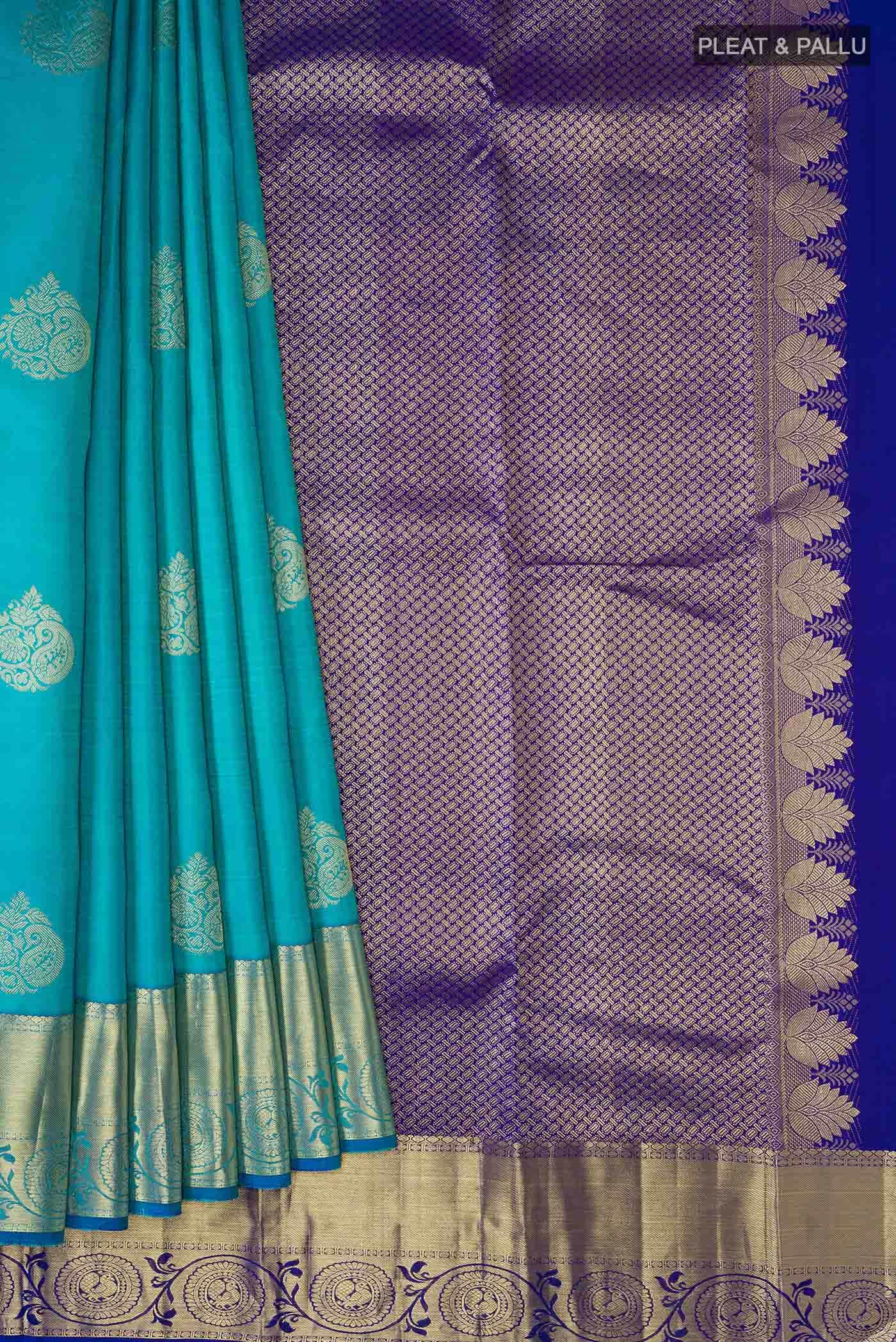 Blue Kanchipuram Silk Saree