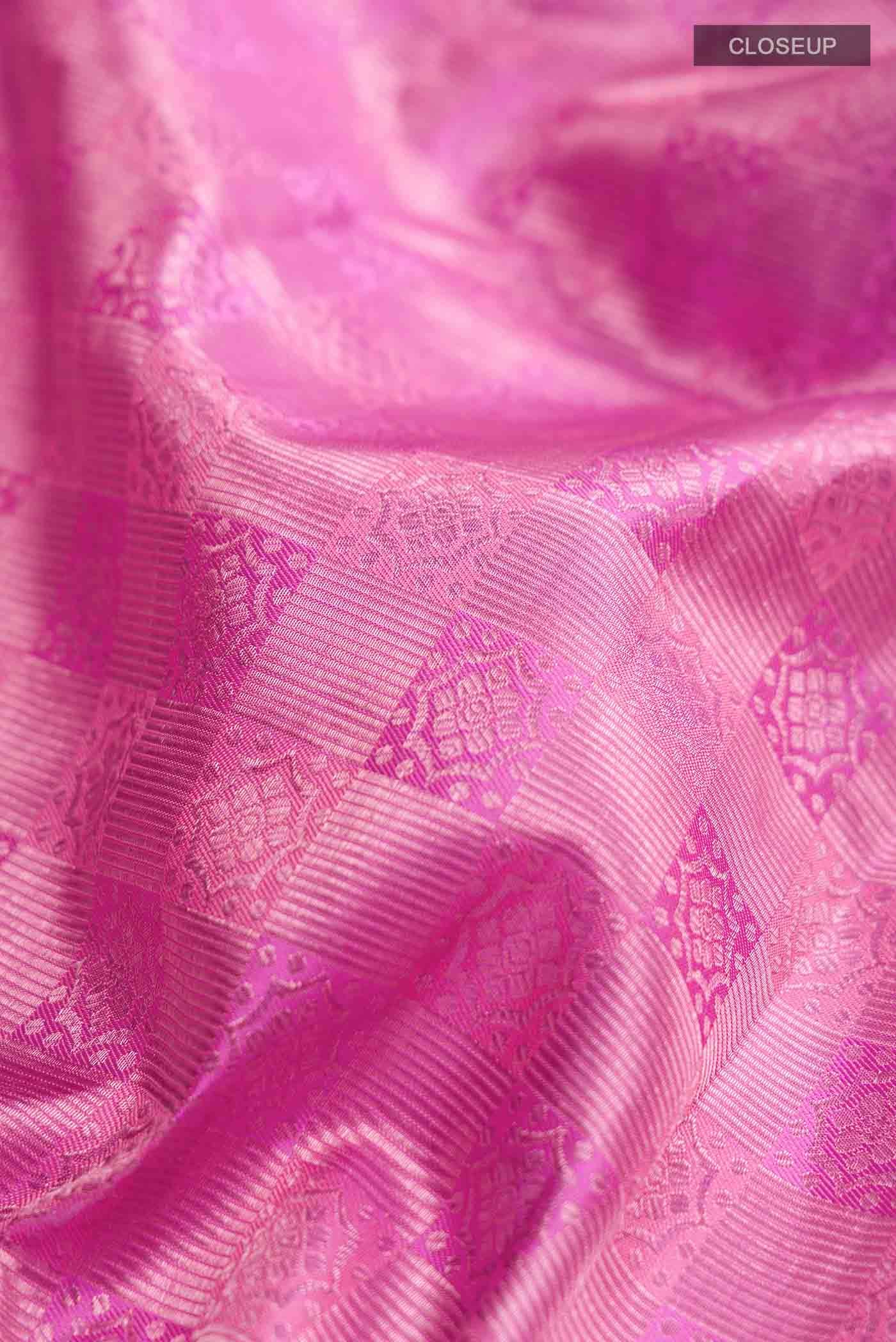 Pink Kanchipuram Silk Saree