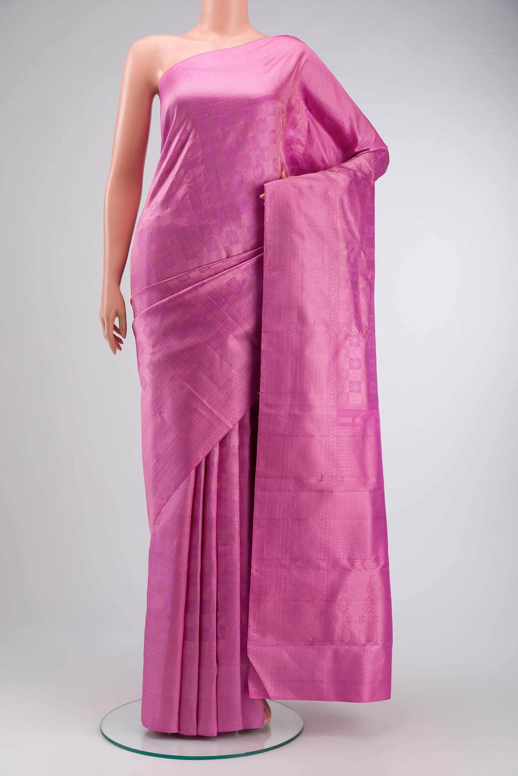 Pink Kanchipuram Silk Saree