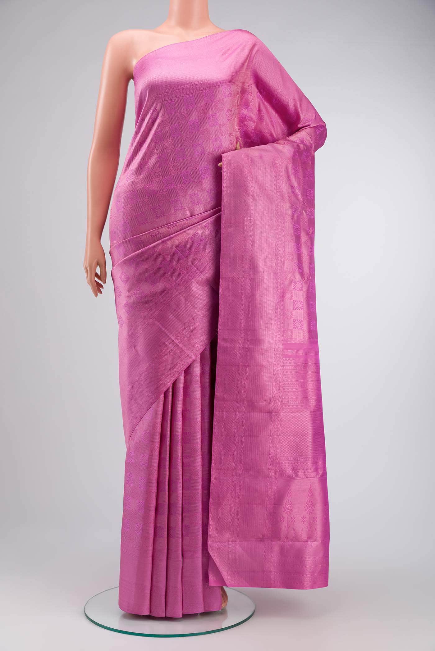 Pink Kanchipuram Silk Saree