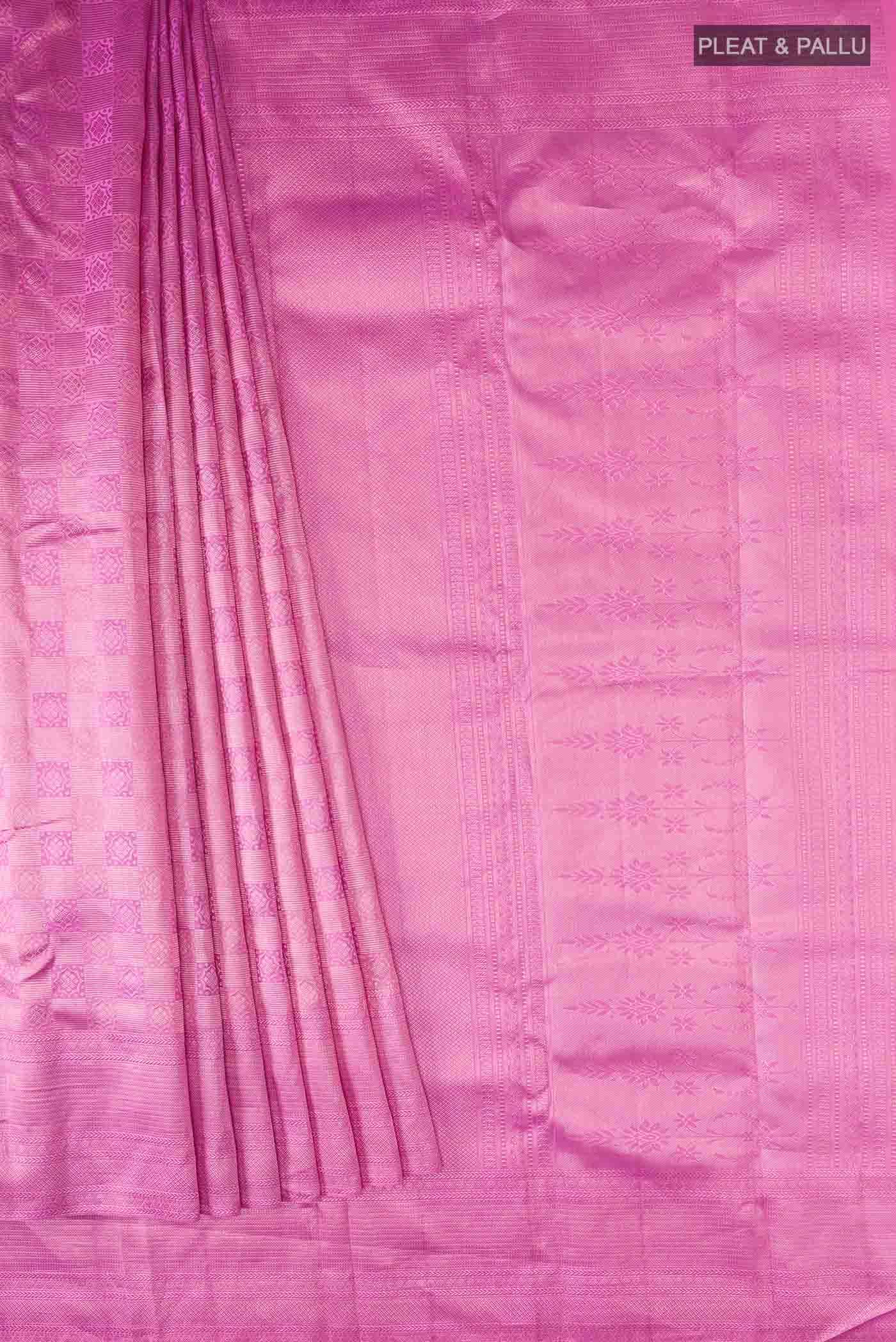 Pink Kanchipuram Silk Saree
