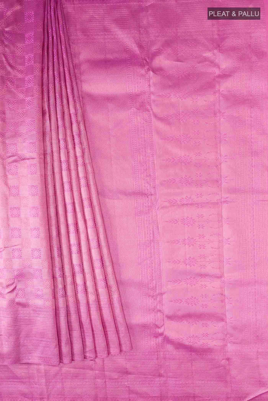 Pink Kanchipuram Silk Saree