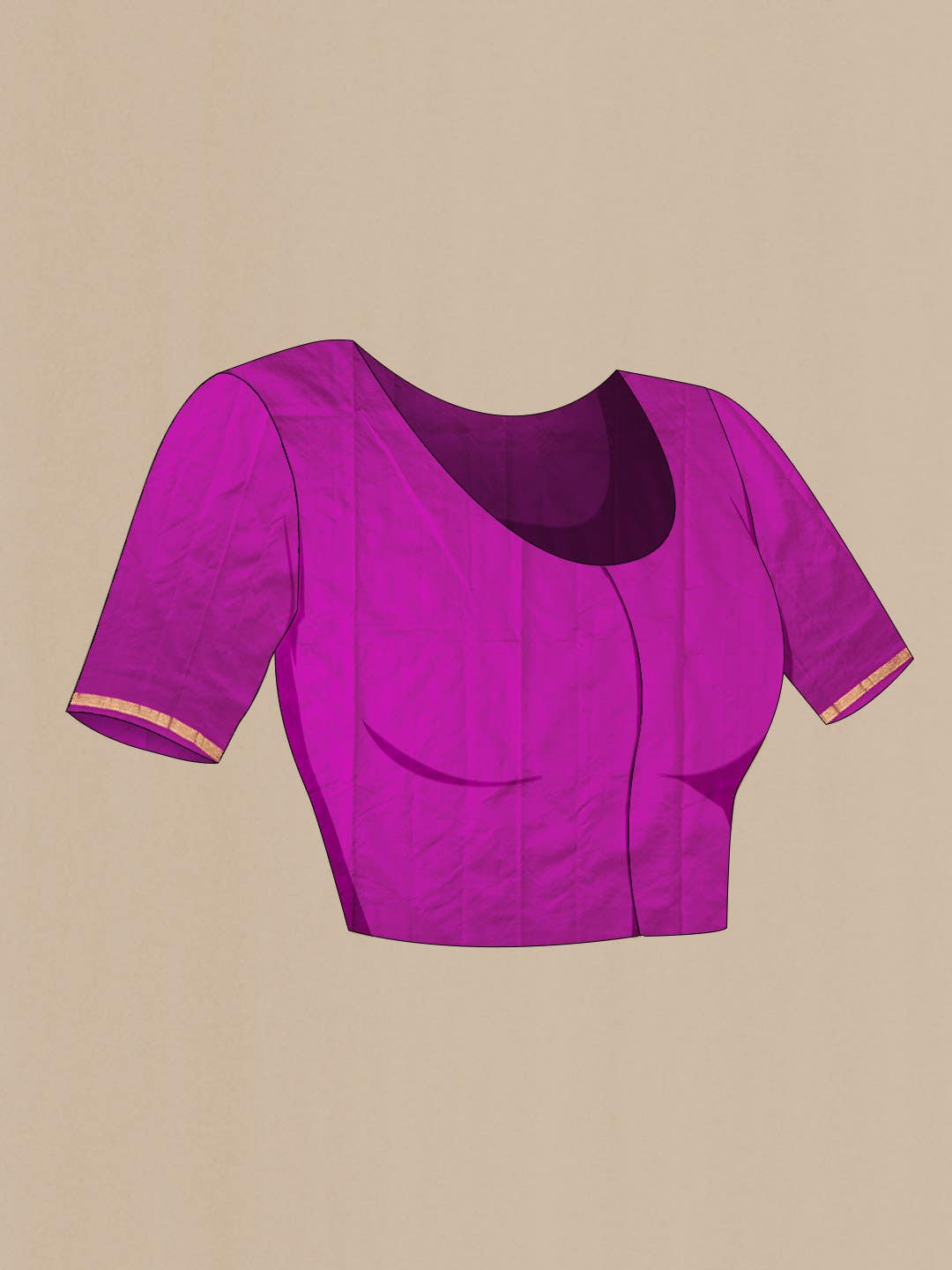 Dark Pink Kanchipuram Silk Saree