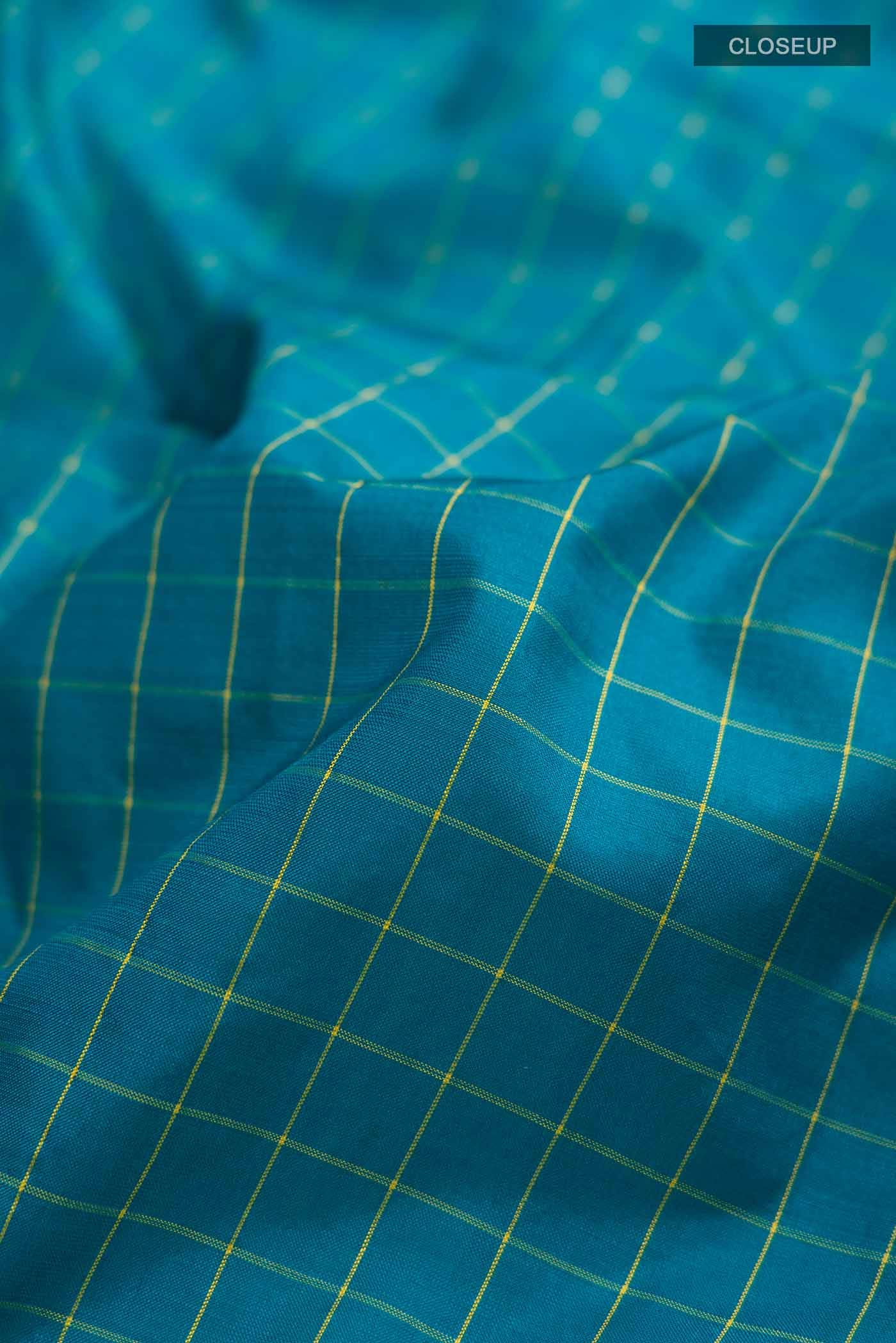 Blue Kanchipuram Silk Saree
