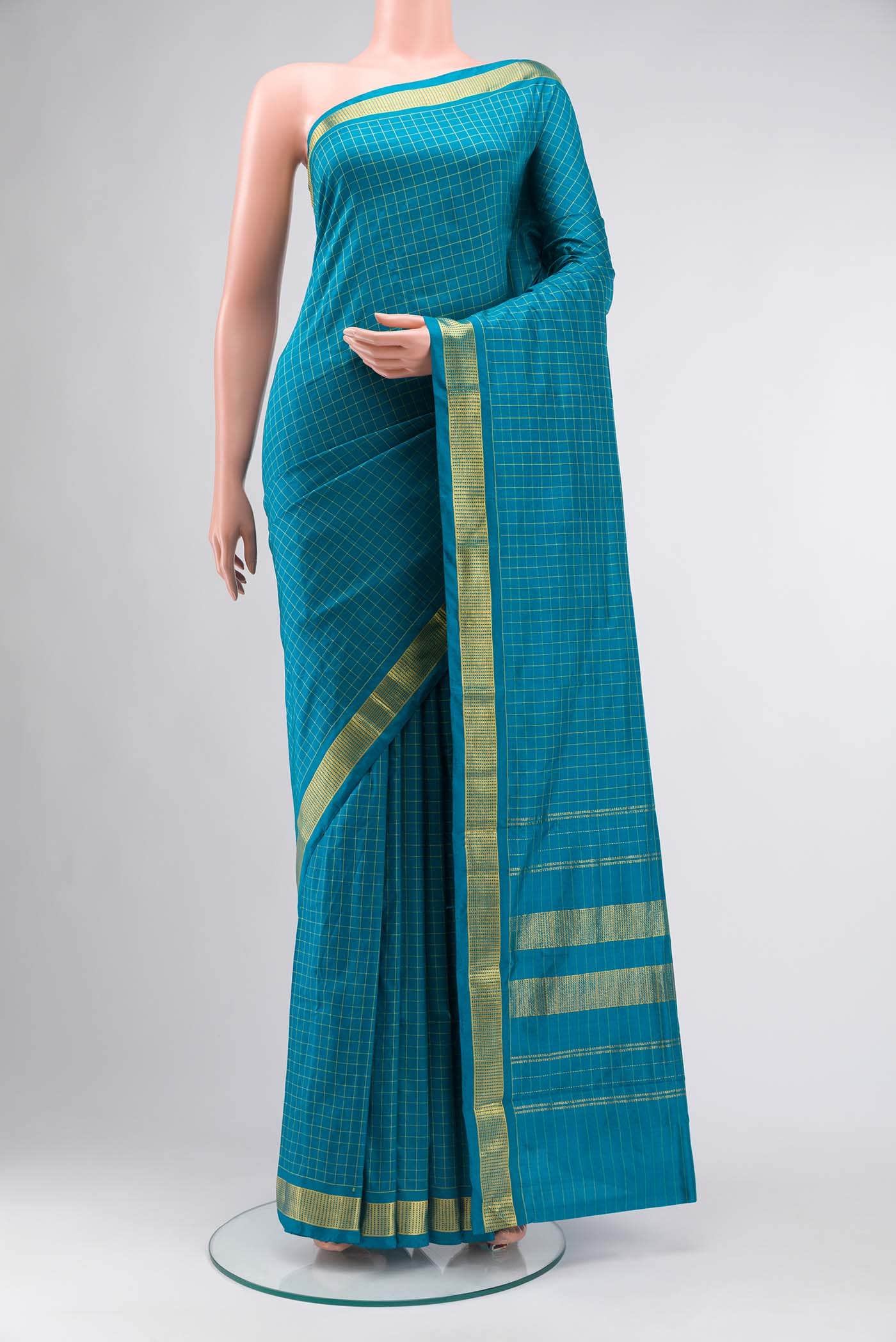 Blue Kanchipuram Silk Saree