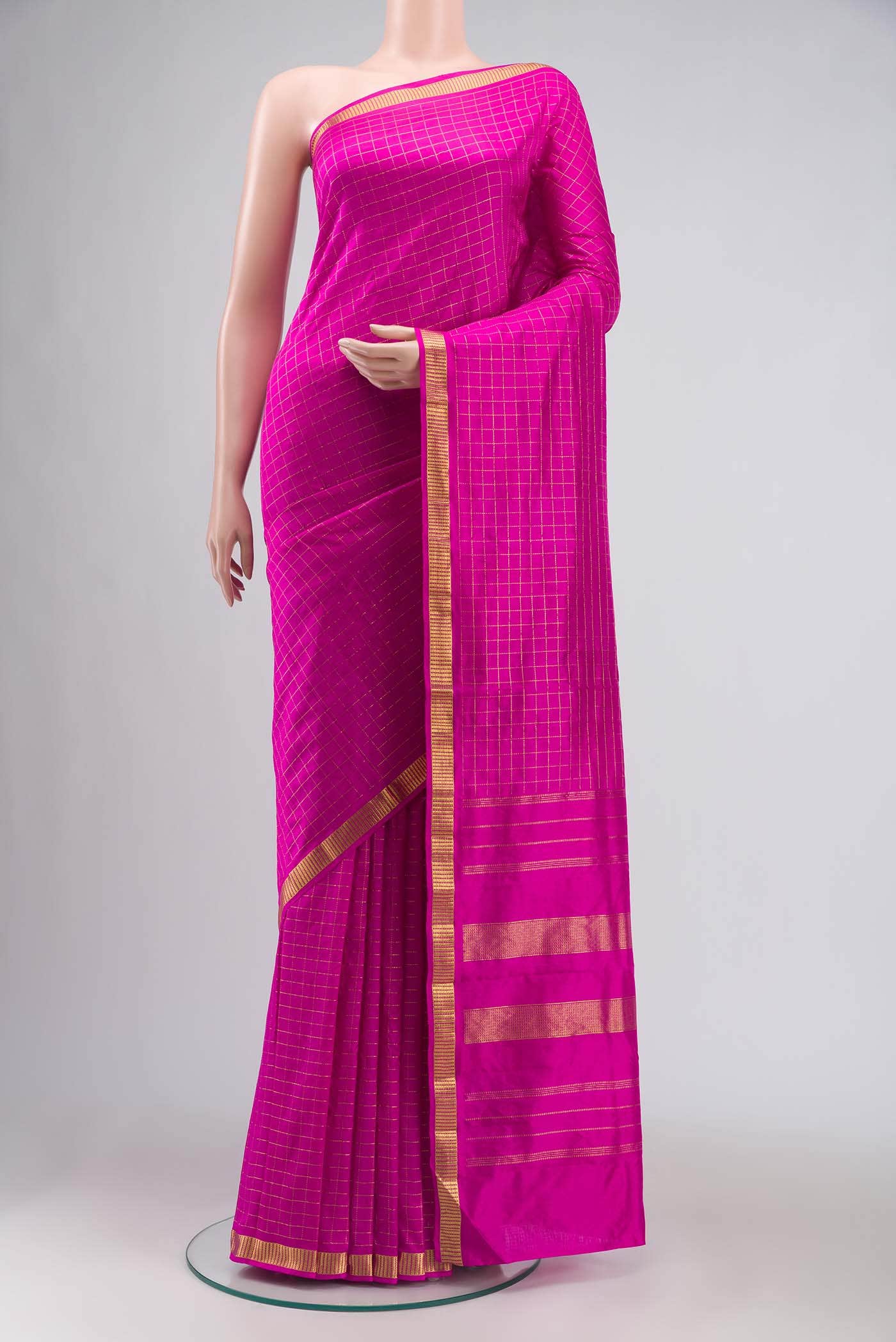 Pink Kanchipuram Silk Saree