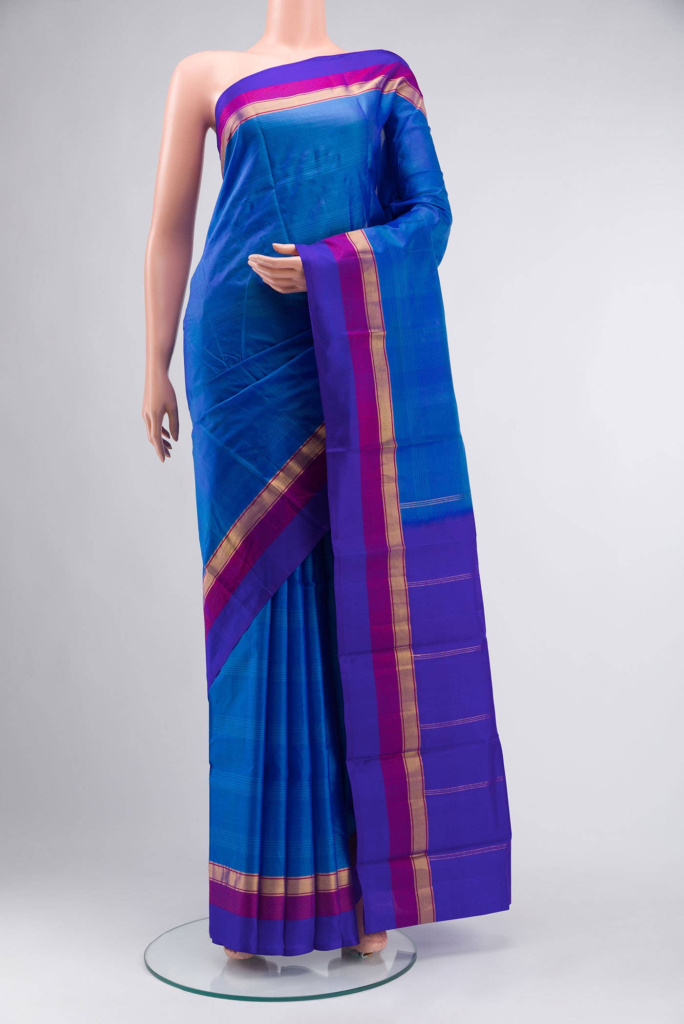 Blue Kanchipuram Silk Saree