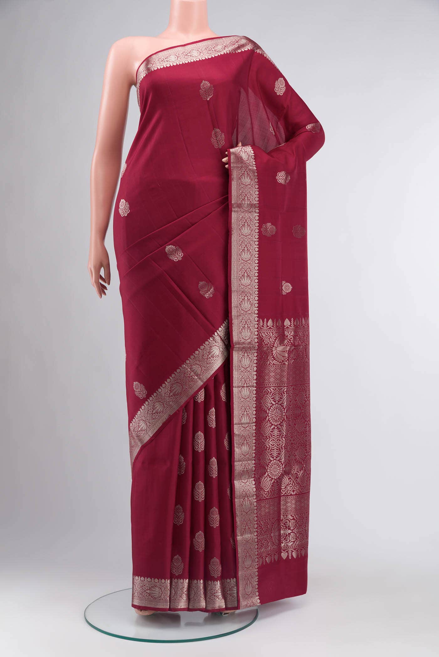 Maroon Soft Silk Saree