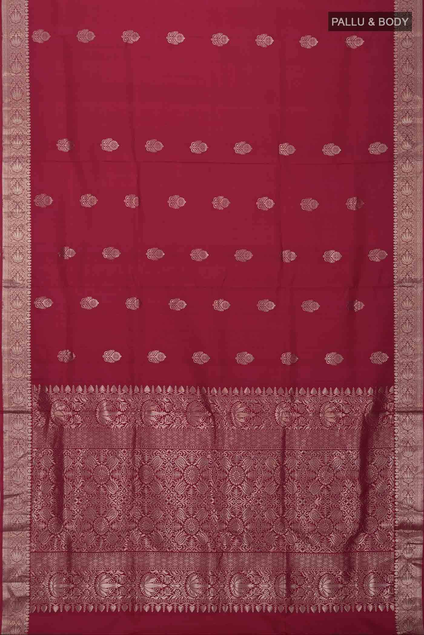 Maroon Soft Silk Saree