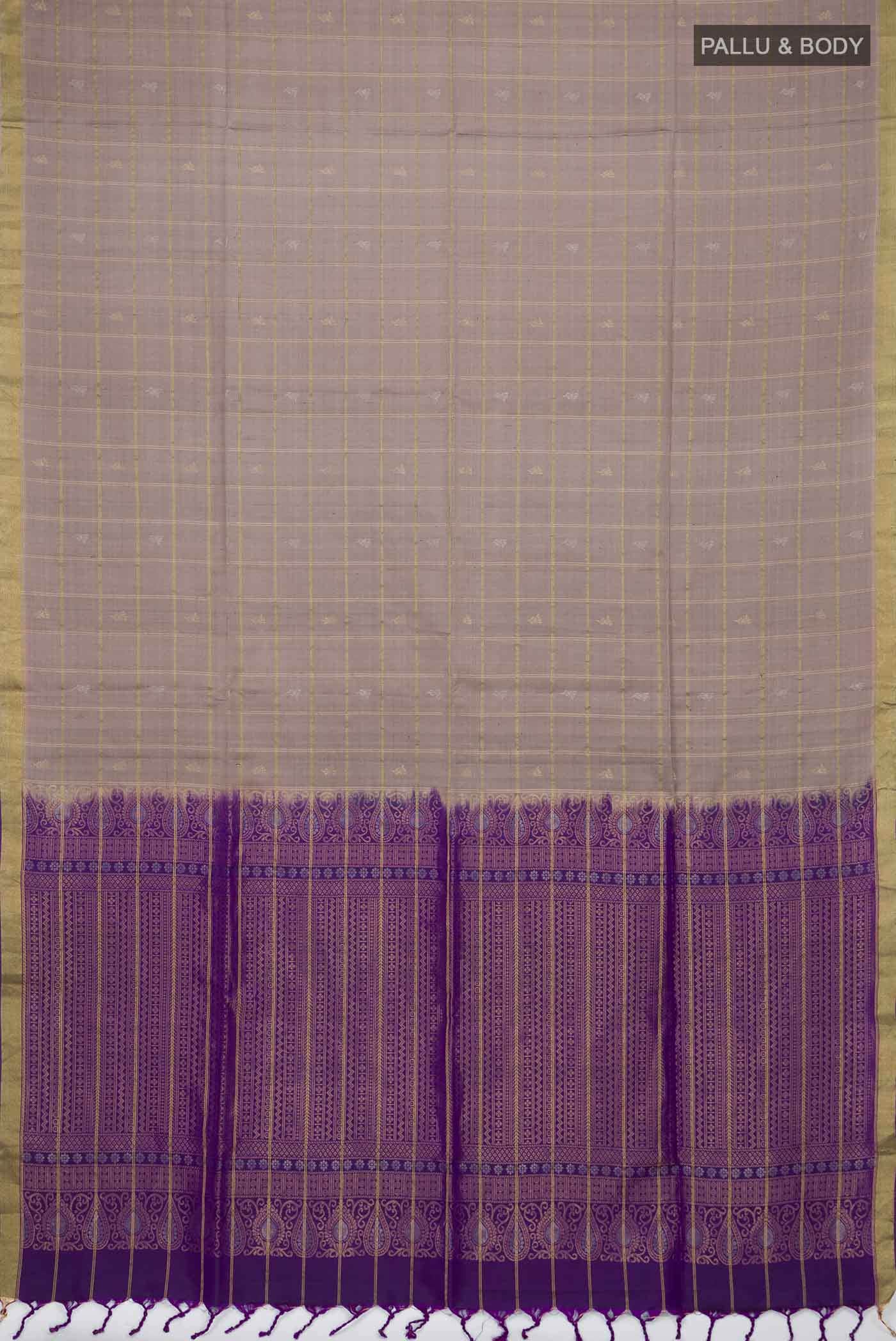 Dark Mauve Soft Silk Saree