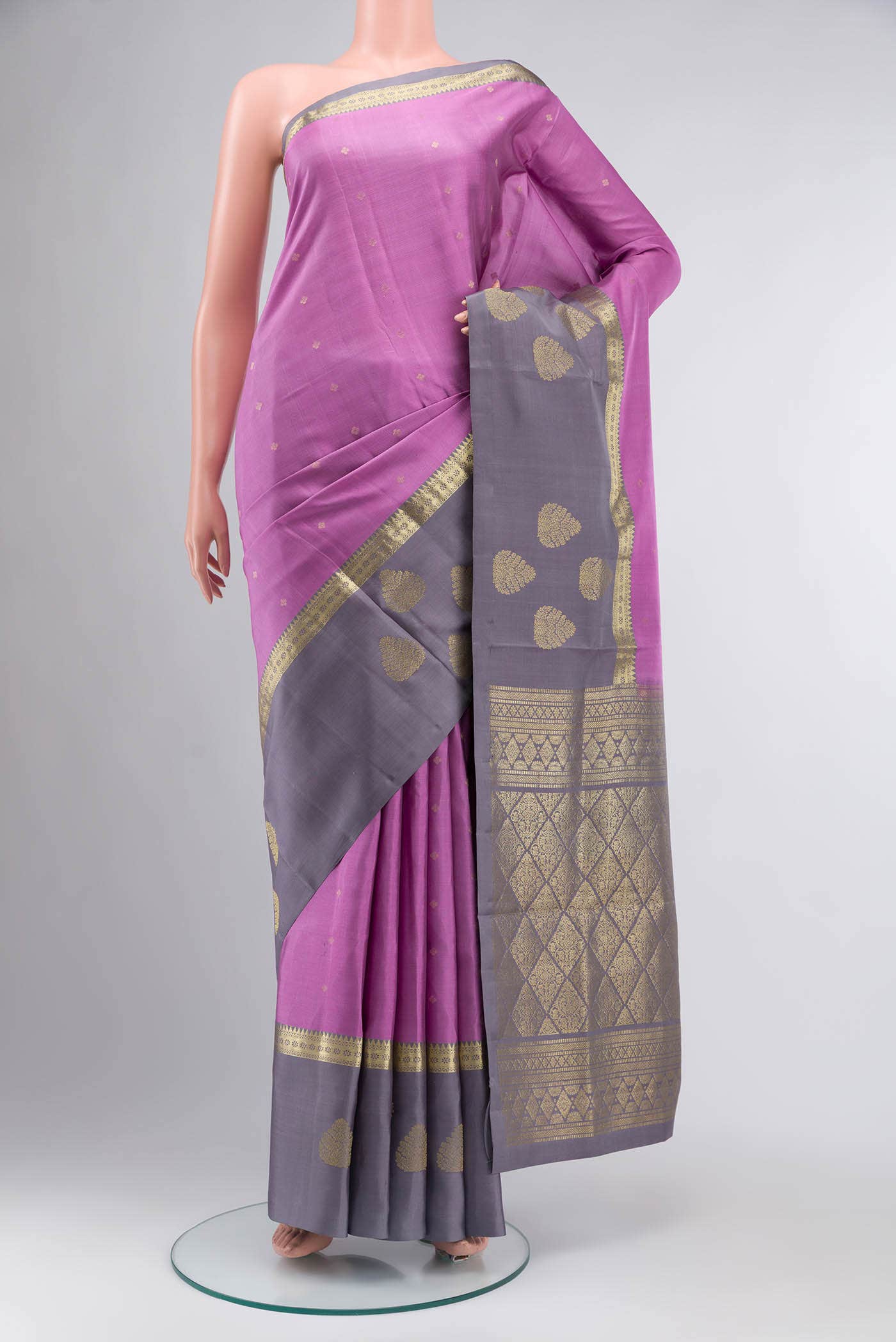 Lavender Soft Silk Saree