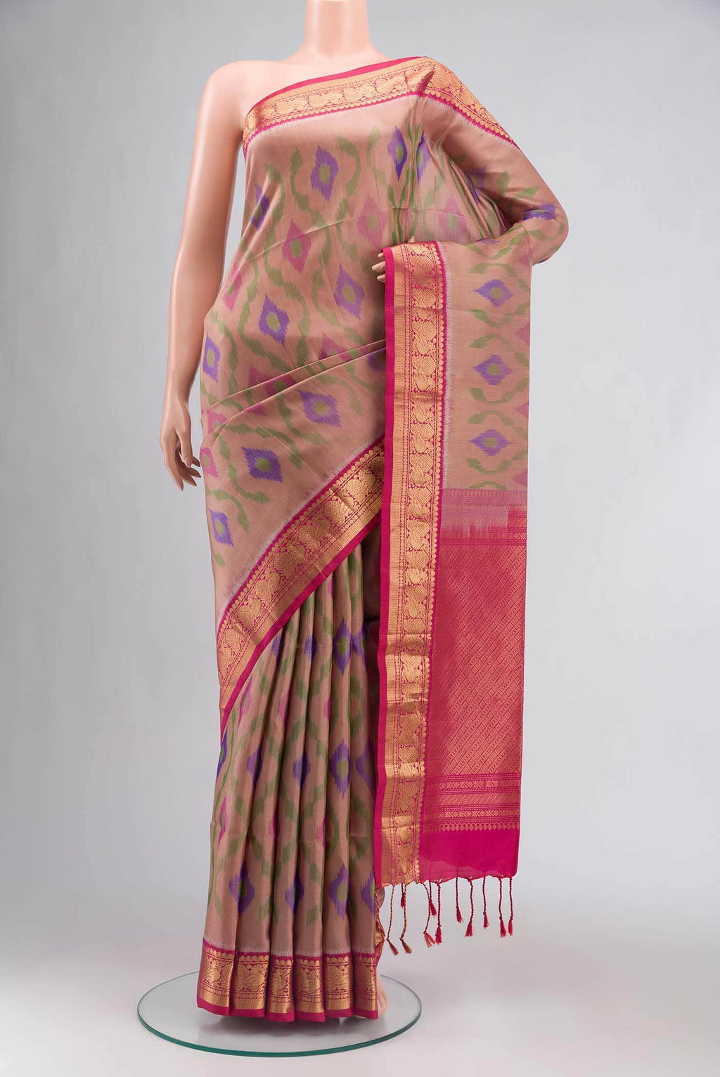 Rose Gold Soft Silk Saree