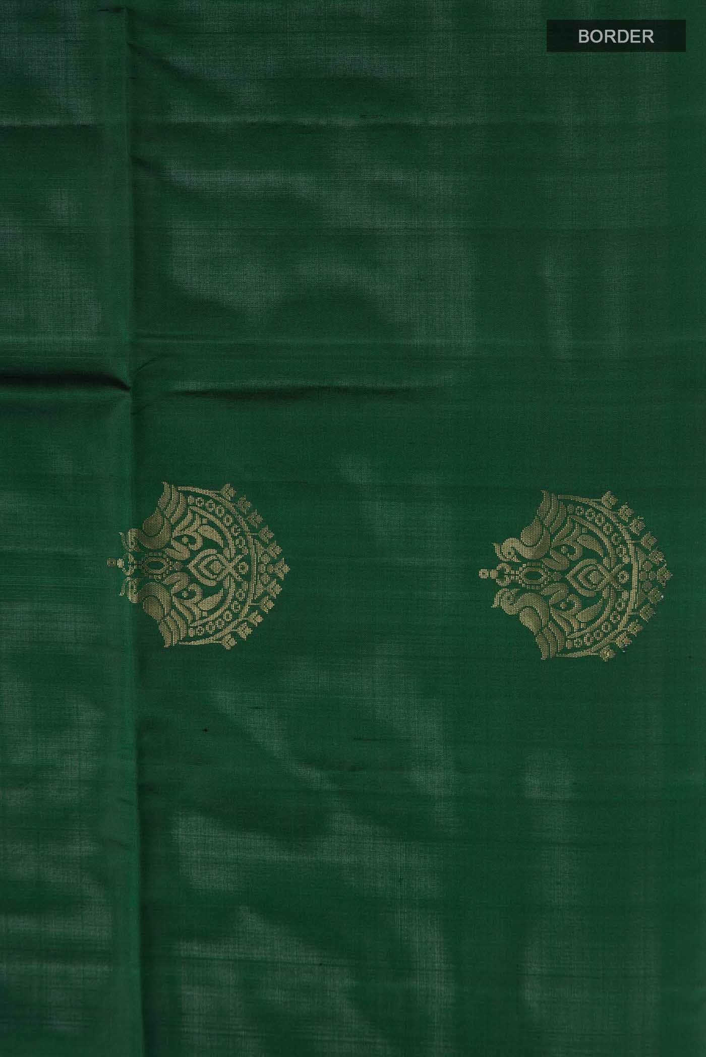 Bottle Green Soft Silk Saree