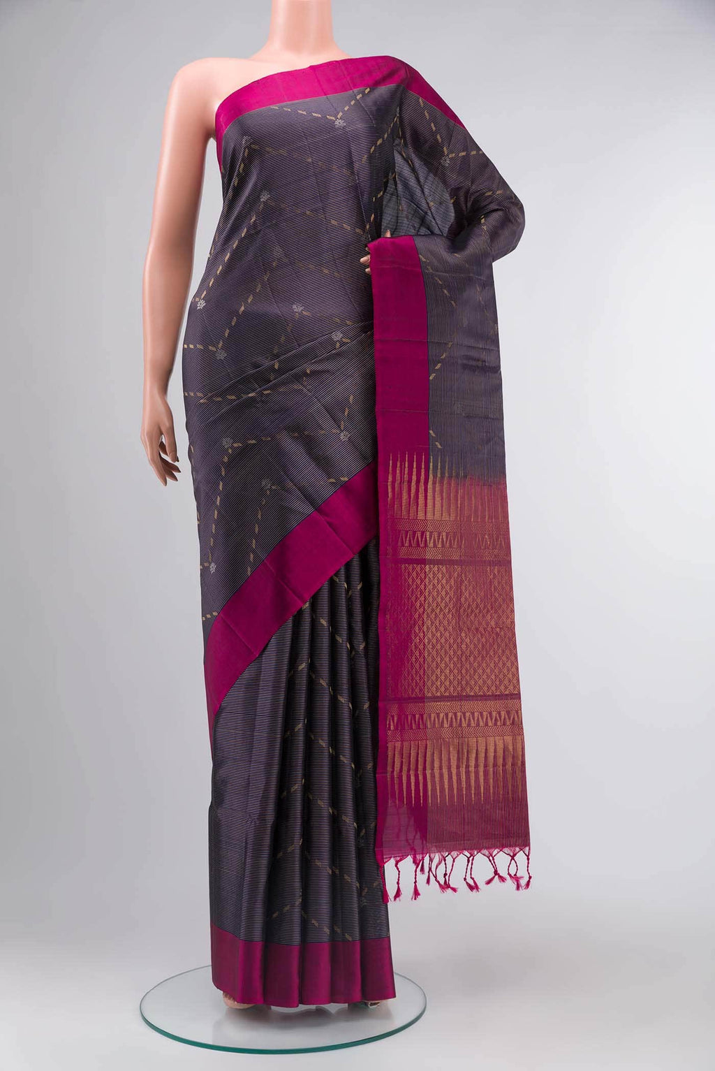 Navy Blue Soft Silk Saree