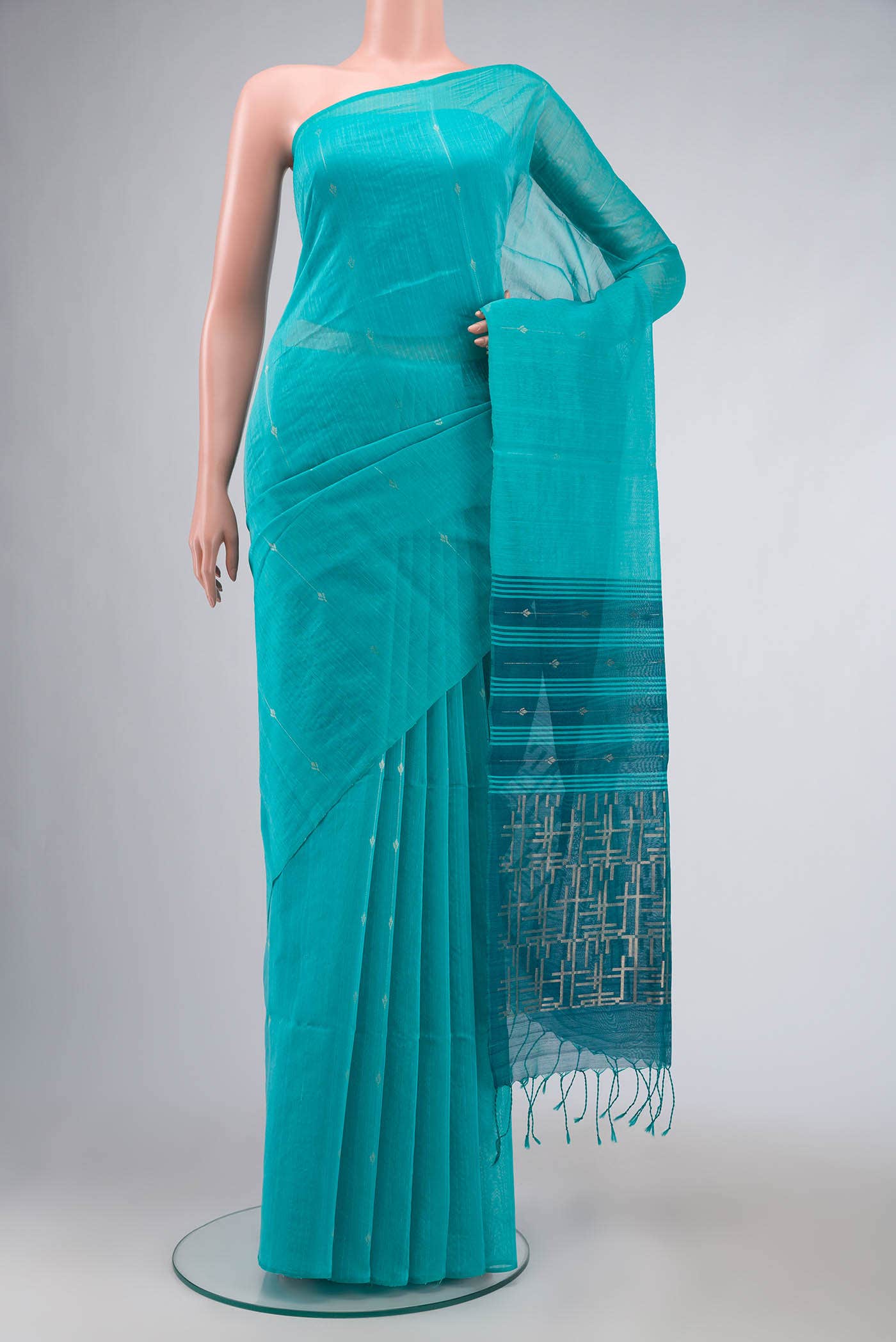Blue Silk Cotton Saree
