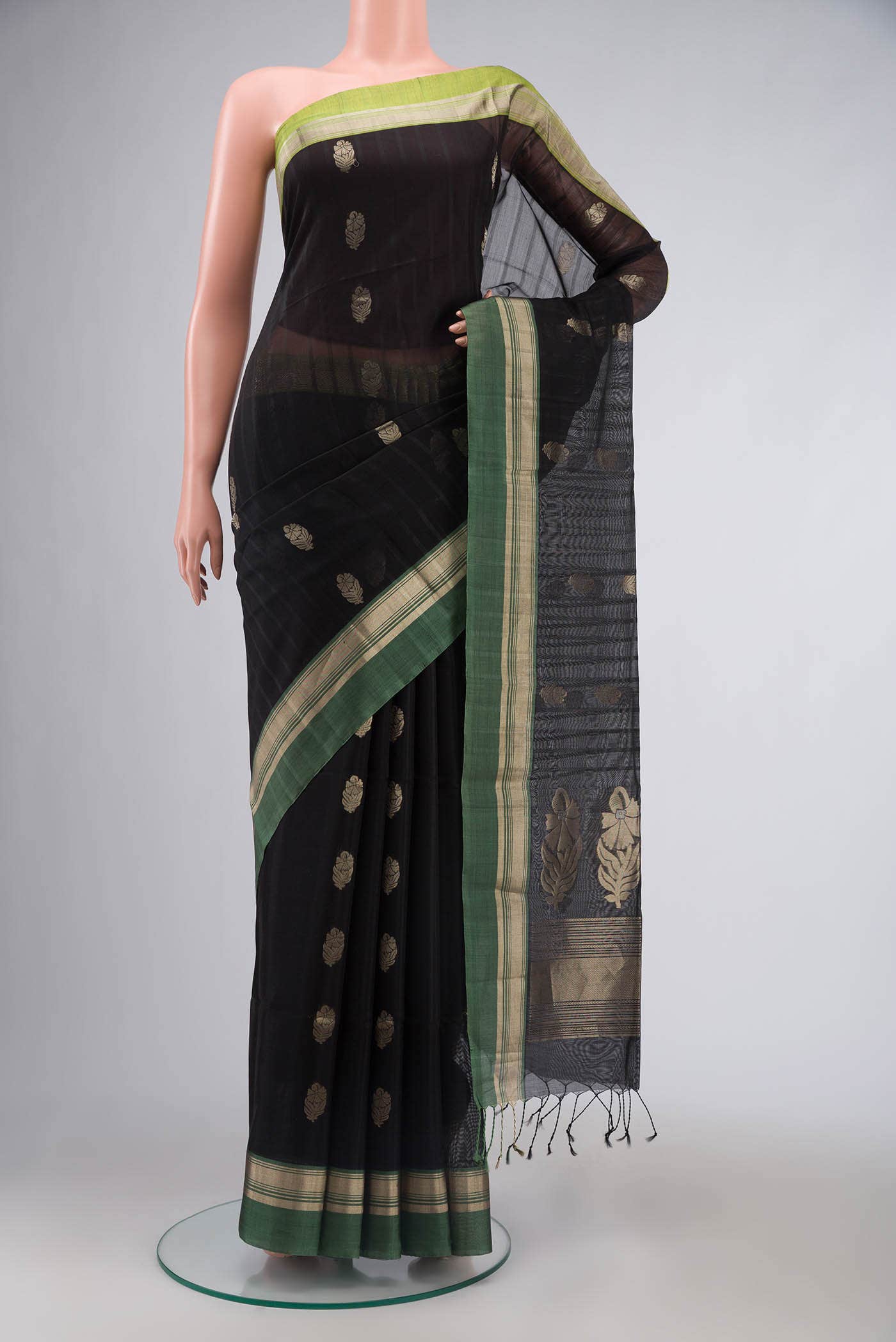 Black Silk Cotton Saree