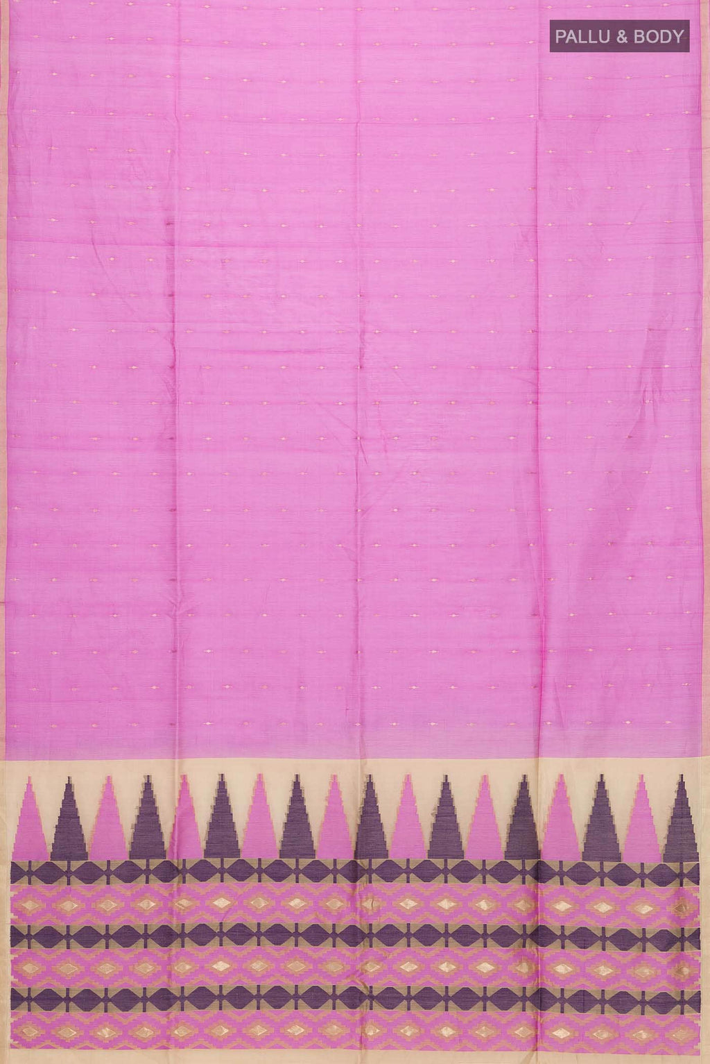 Rose pink Silk Cotton Saree