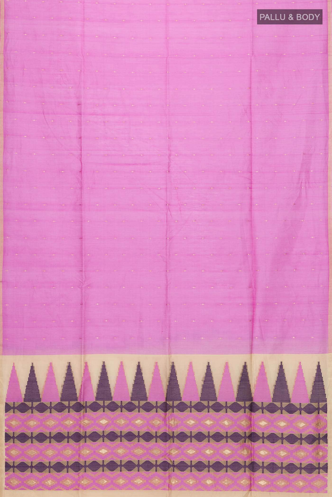 Rose pink Silk Cotton Saree