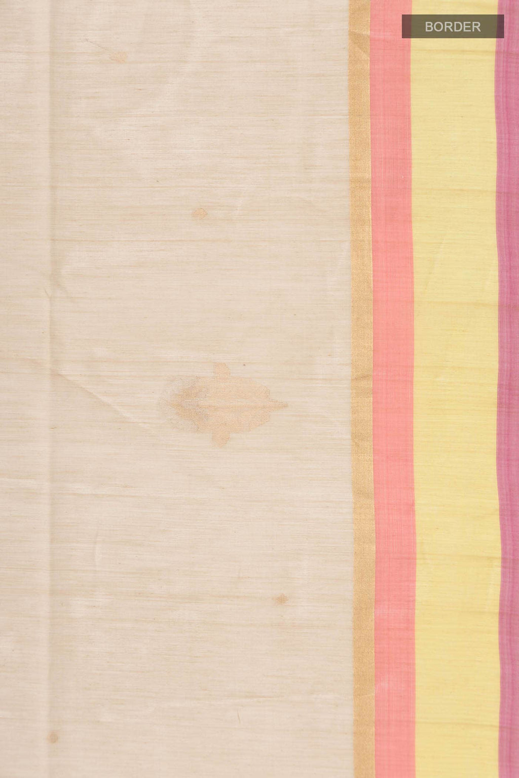 Beige Silk Cotton Saree