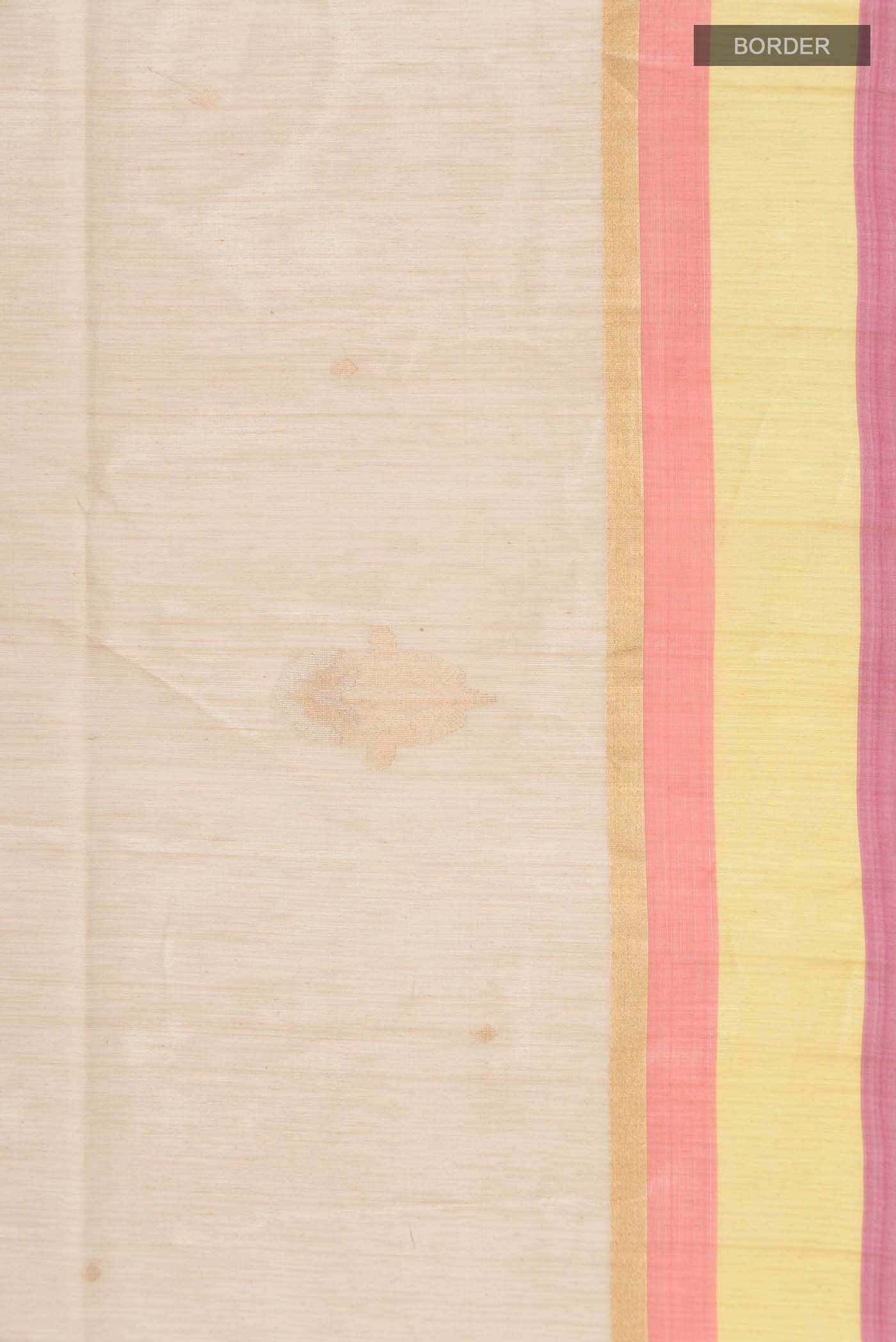 Beige Silk Cotton Saree