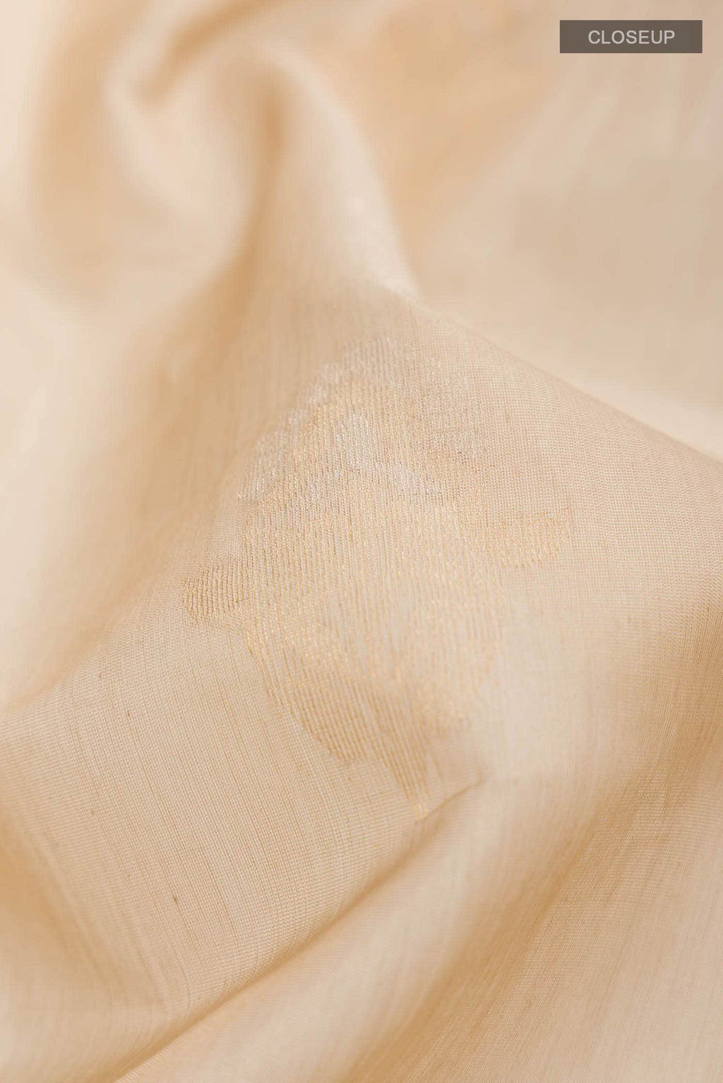 Beige Silk Cotton Saree