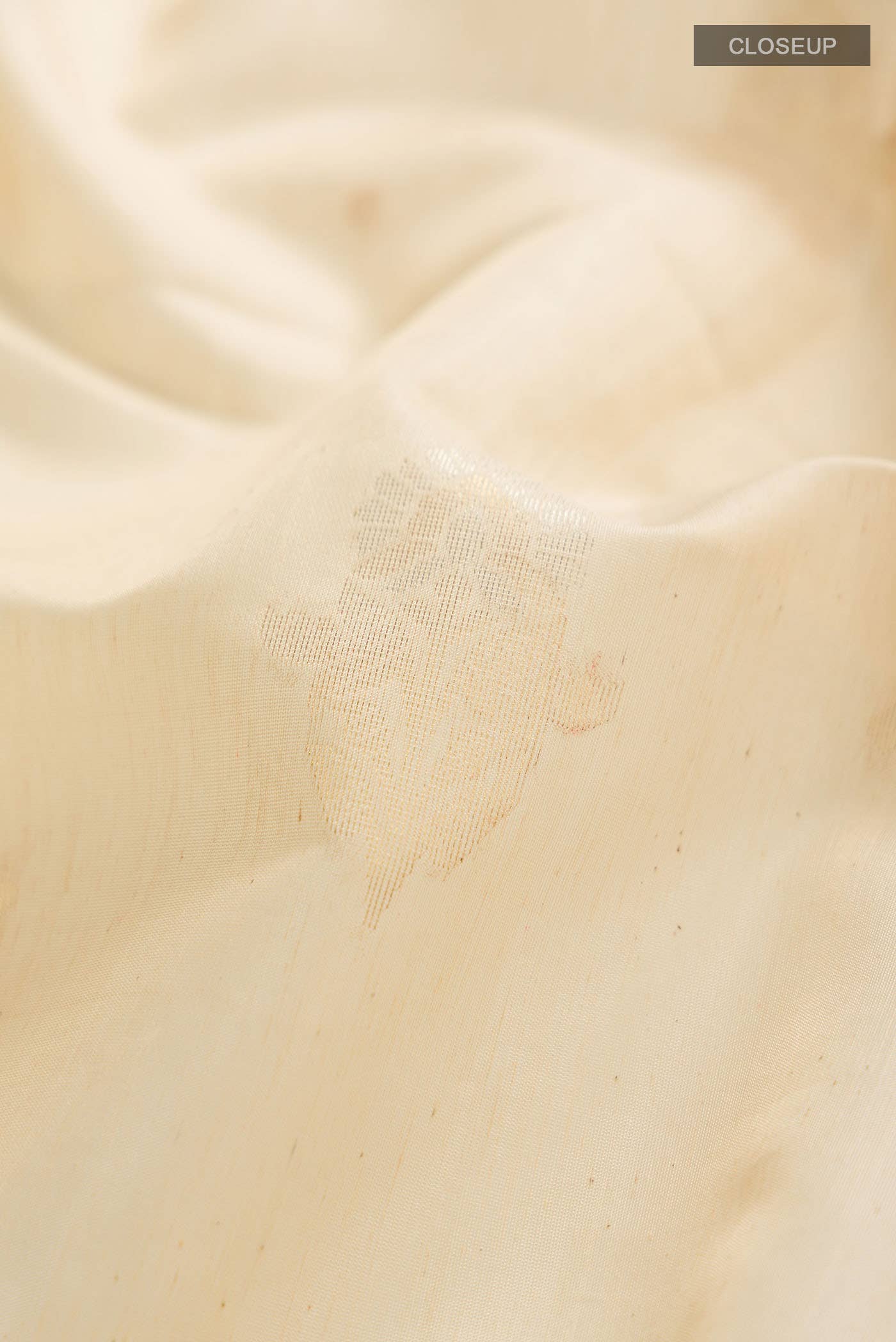 Cream Silk Cotton Saree