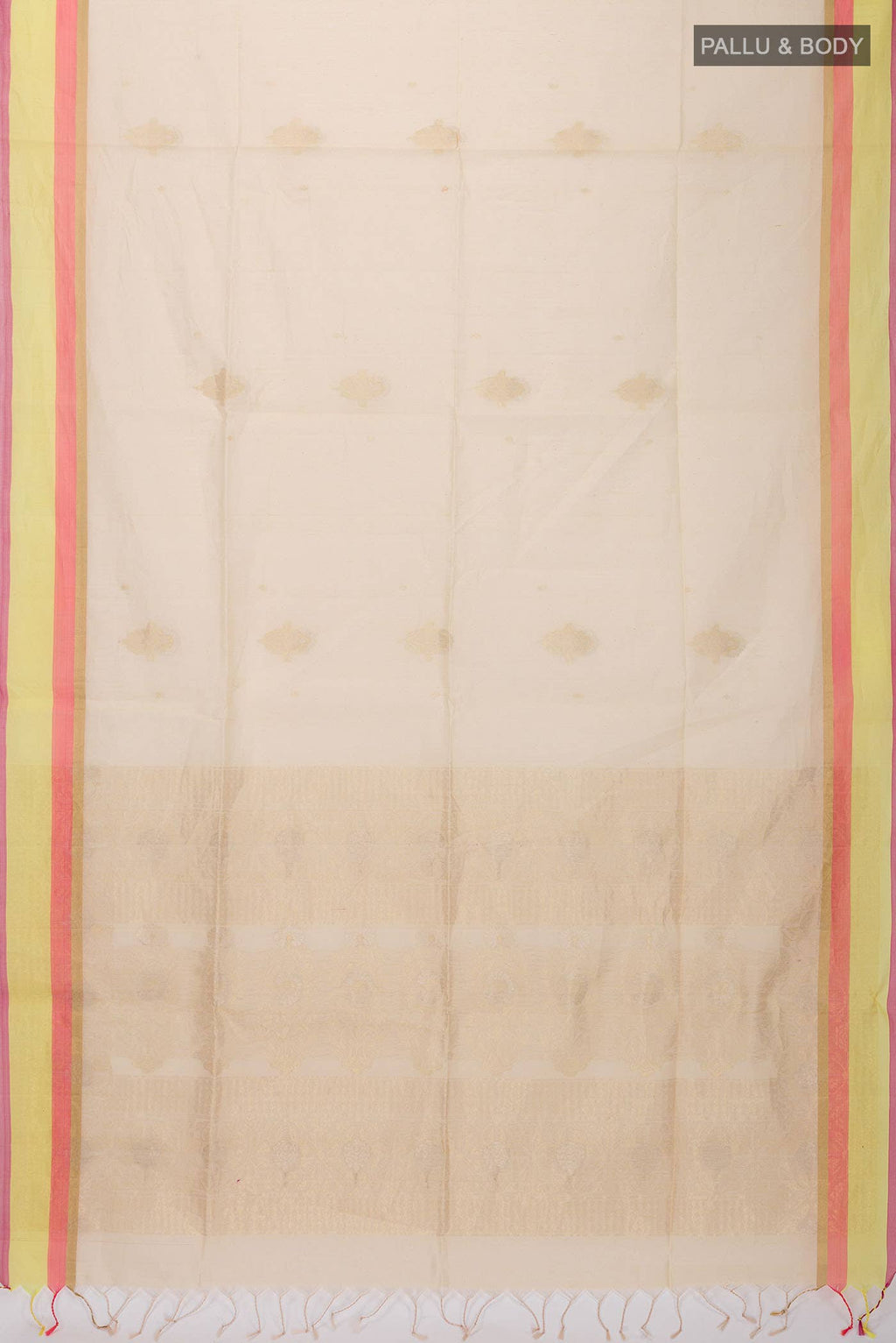 Cream Silk Cotton Saree