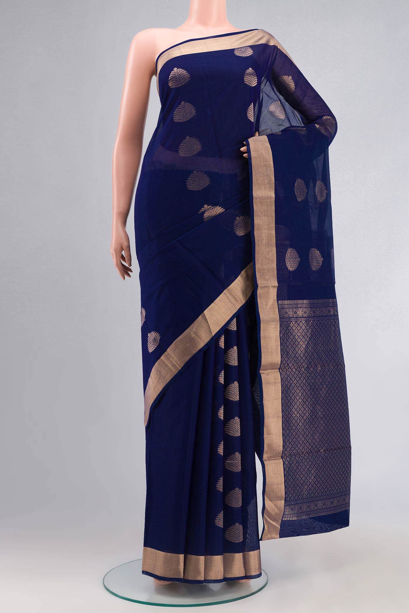 Blue Silk Cotton Saree
