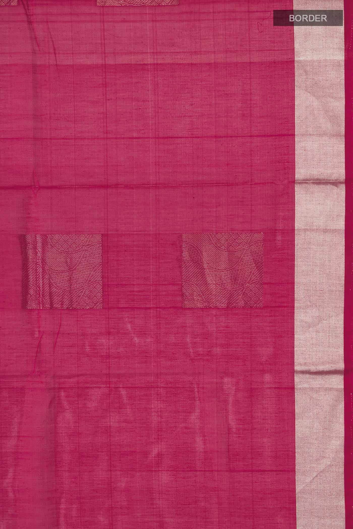 Dark Pink Silk Cotton Saree