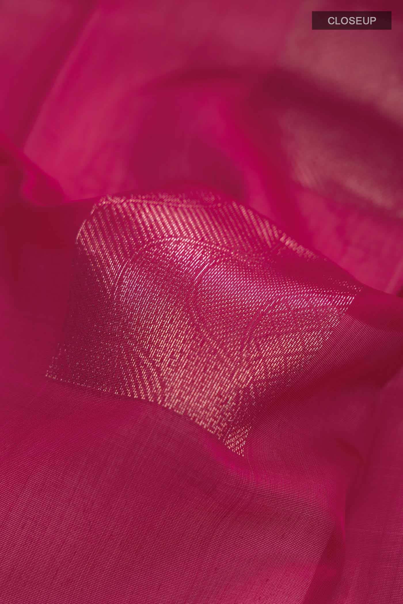 Dark Pink Silk Cotton Saree