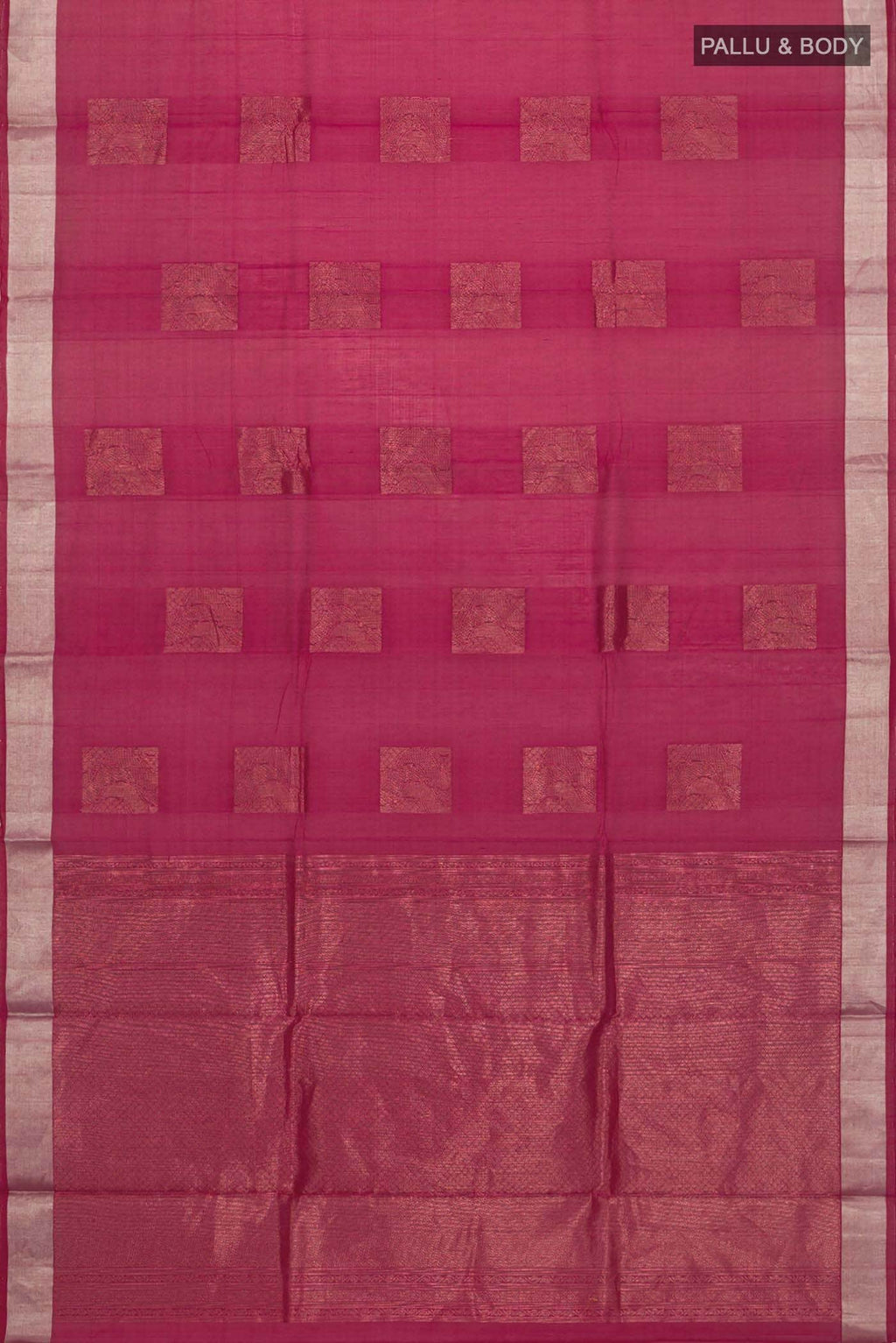 Dark Pink Silk Cotton Saree