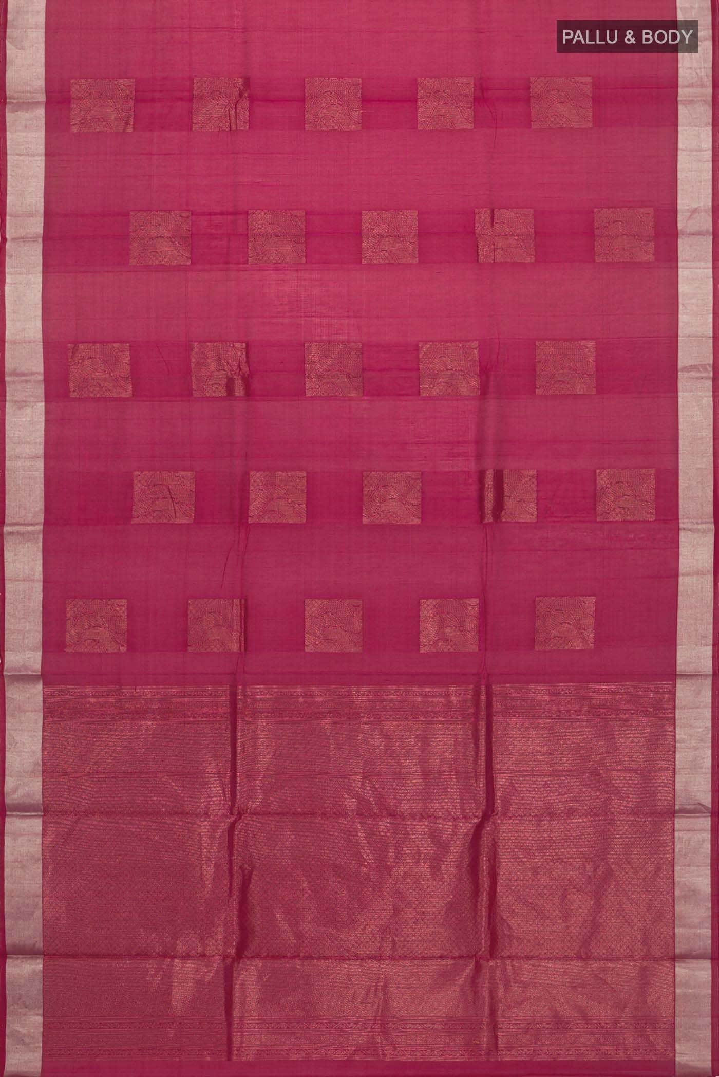 Dark Pink Silk Cotton Saree