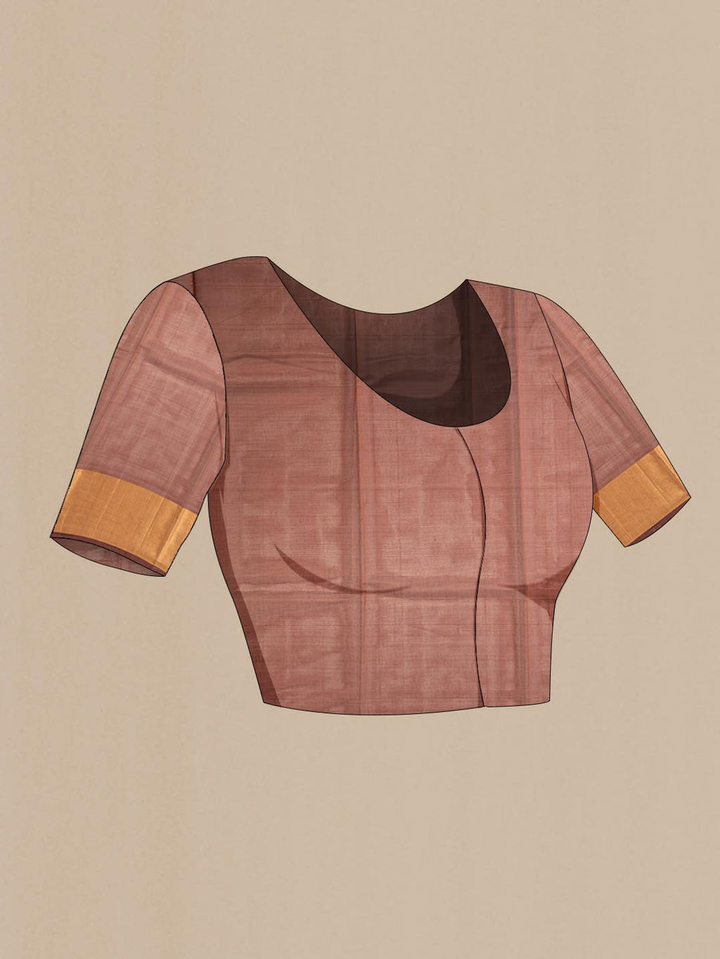 Brown Silk Cotton Saree