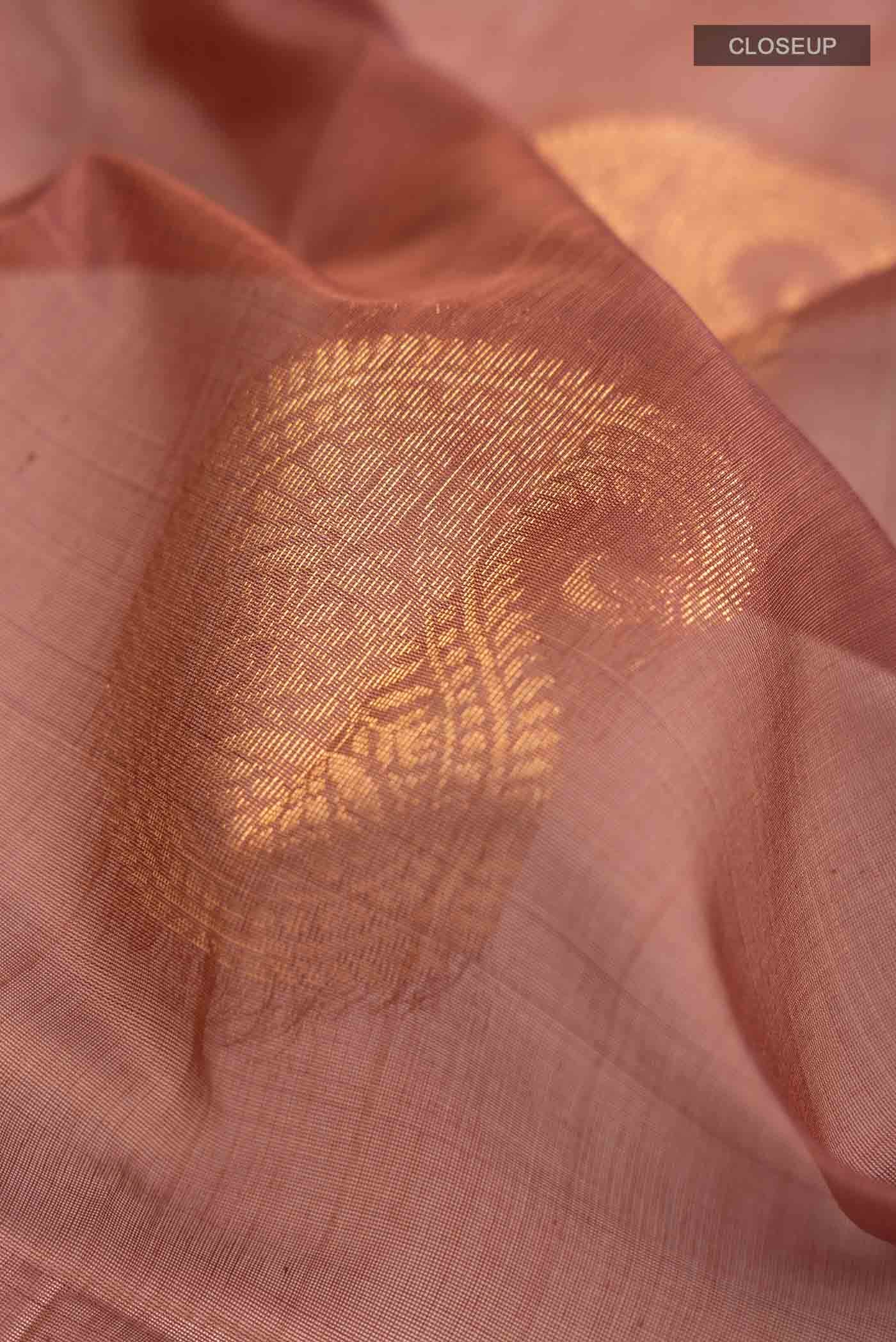 Brown Silk Cotton Saree