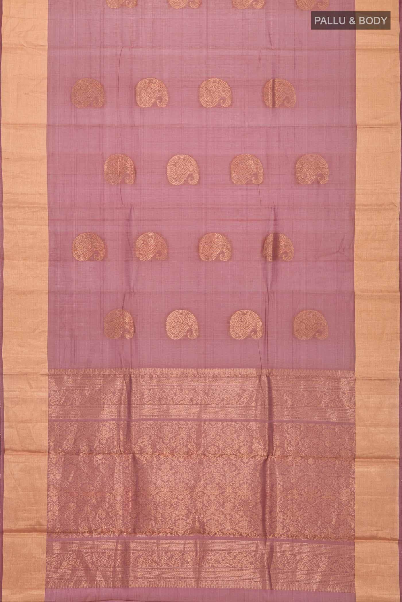 Brown Silk Cotton Saree
