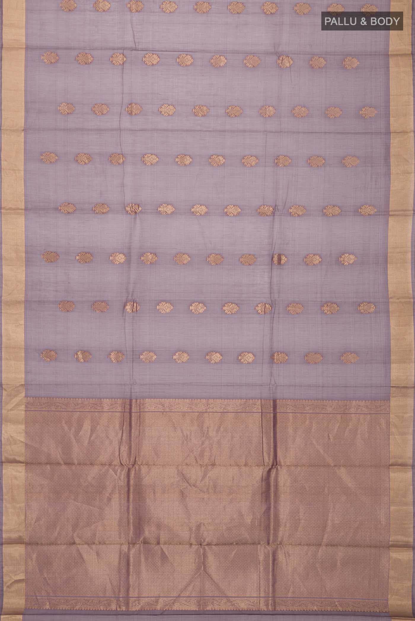 Grey Silk Cotton Saree