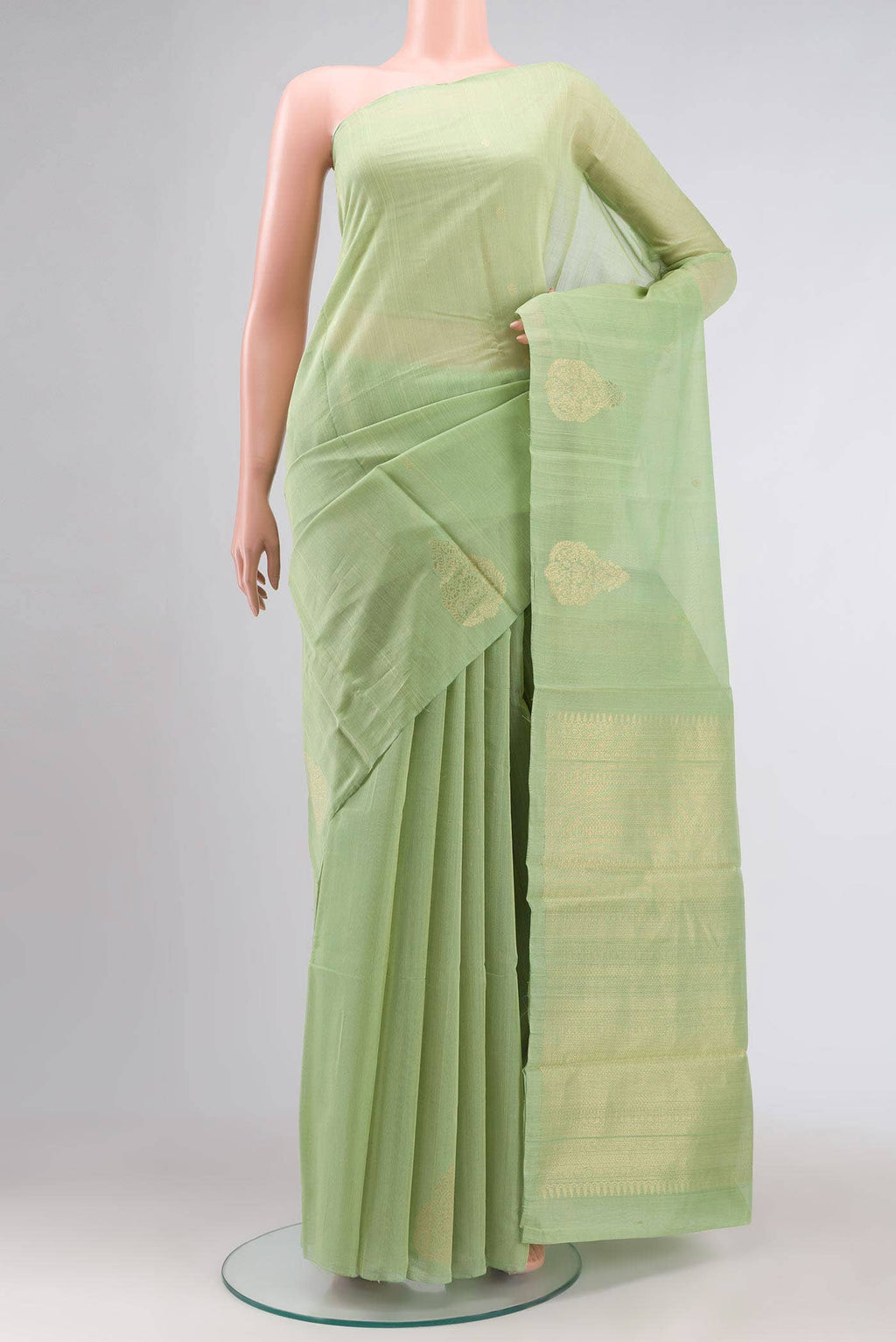 Green Silk Cotton Saree
