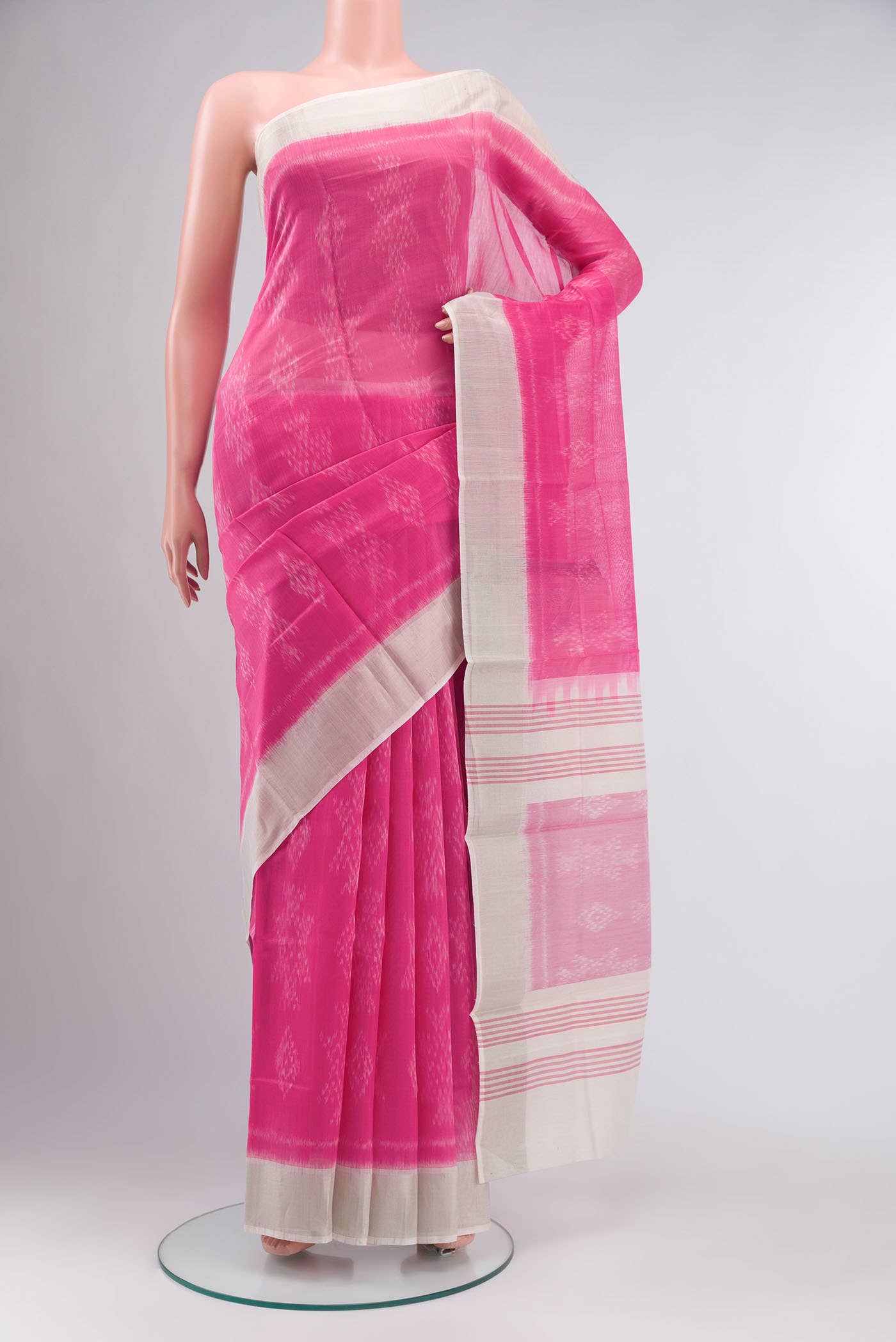 Pink Silk Cotton Saree