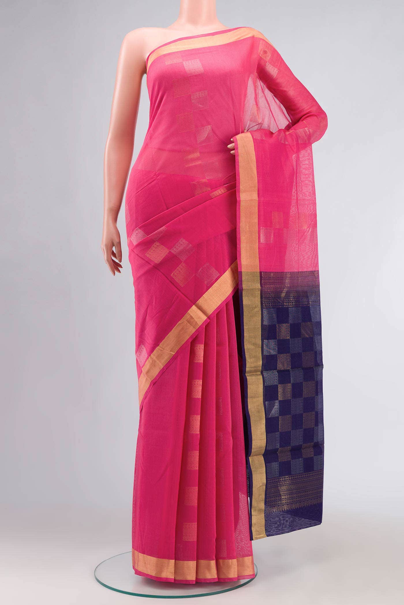 Pink Silk Cotton Saree